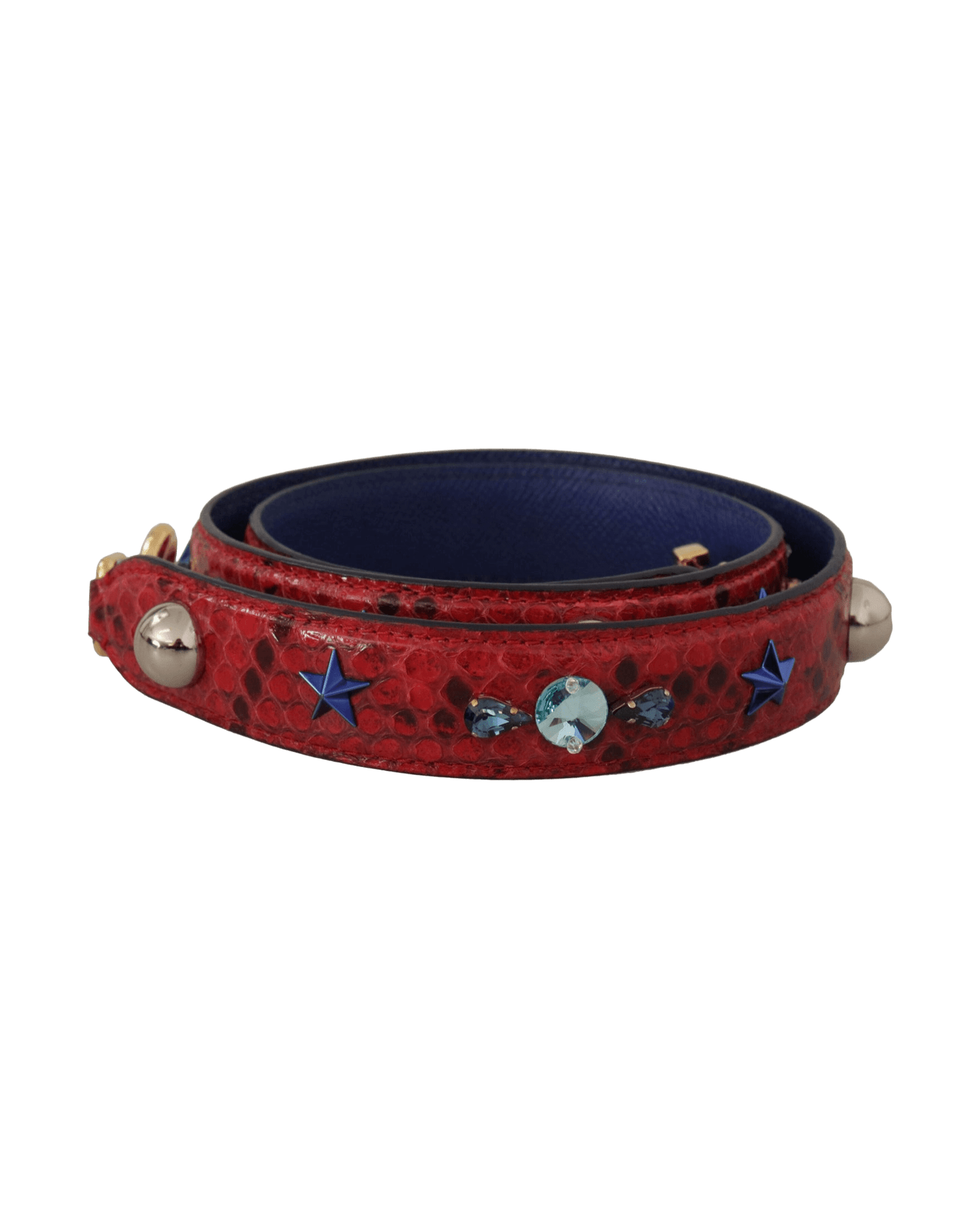 Dolce & Gabbana Red Leather Chic Python Shoulder Strap Glam Steals