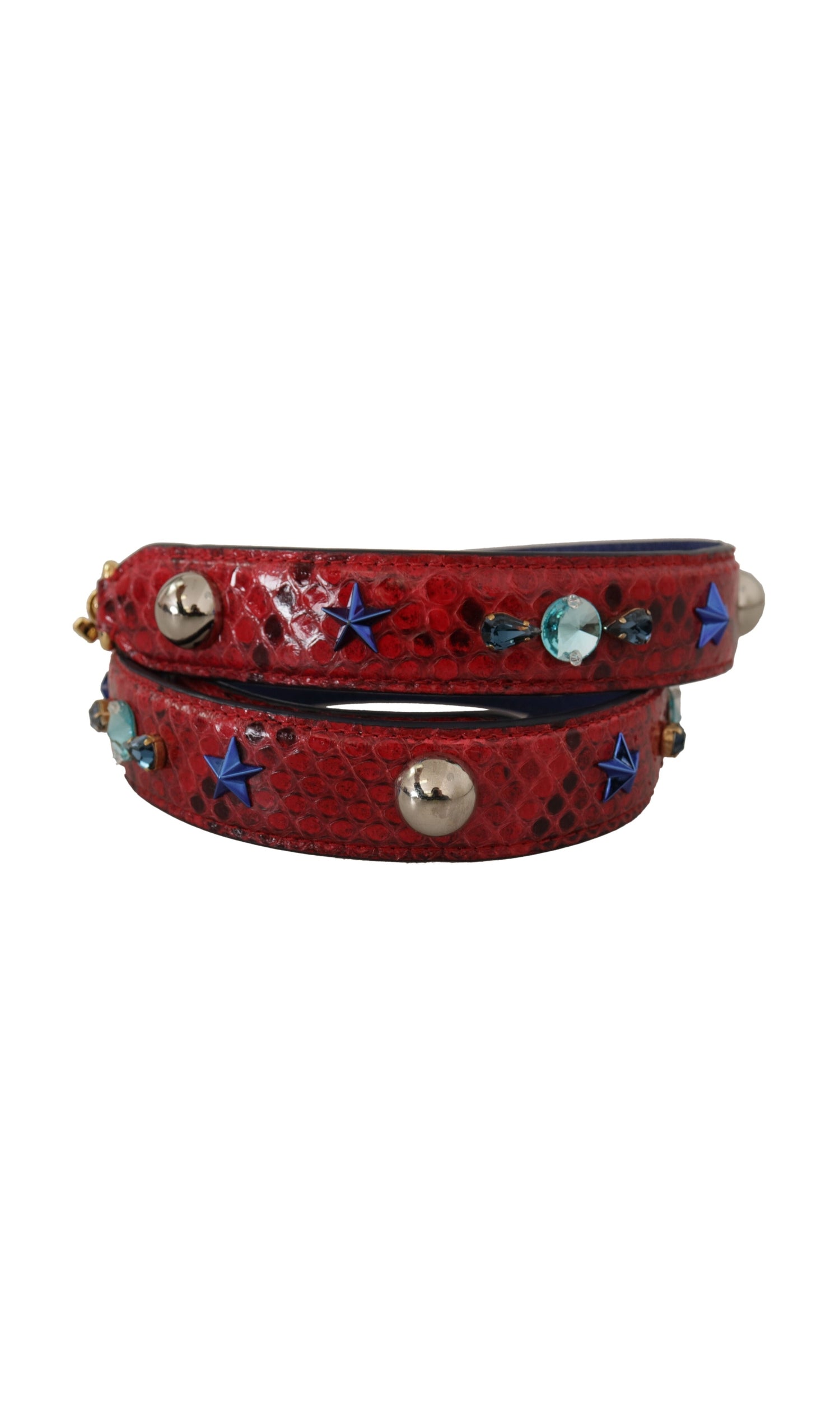 Dolce & Gabbana Red Leather Chic Python Shoulder Strap Glam Steals