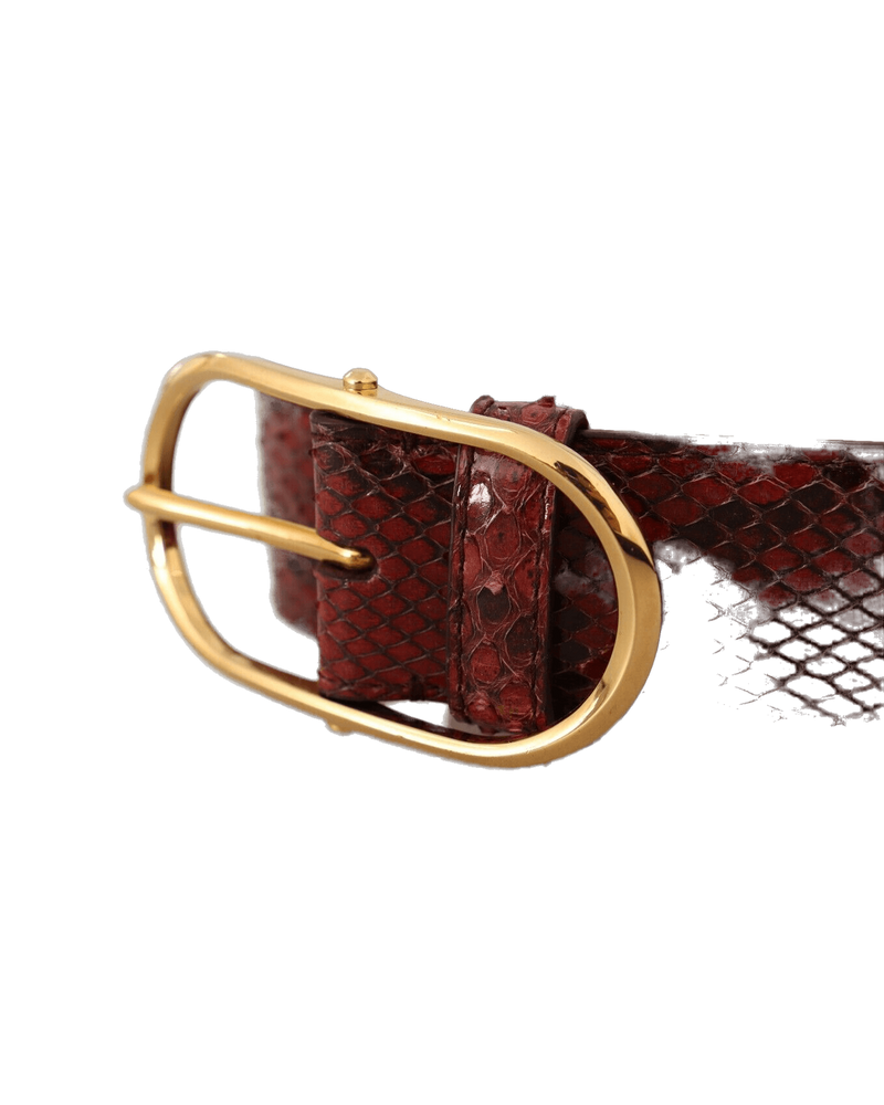 Dolce & Red Gabbana Leather Exotic Oval Buckle Belt Glam Steals