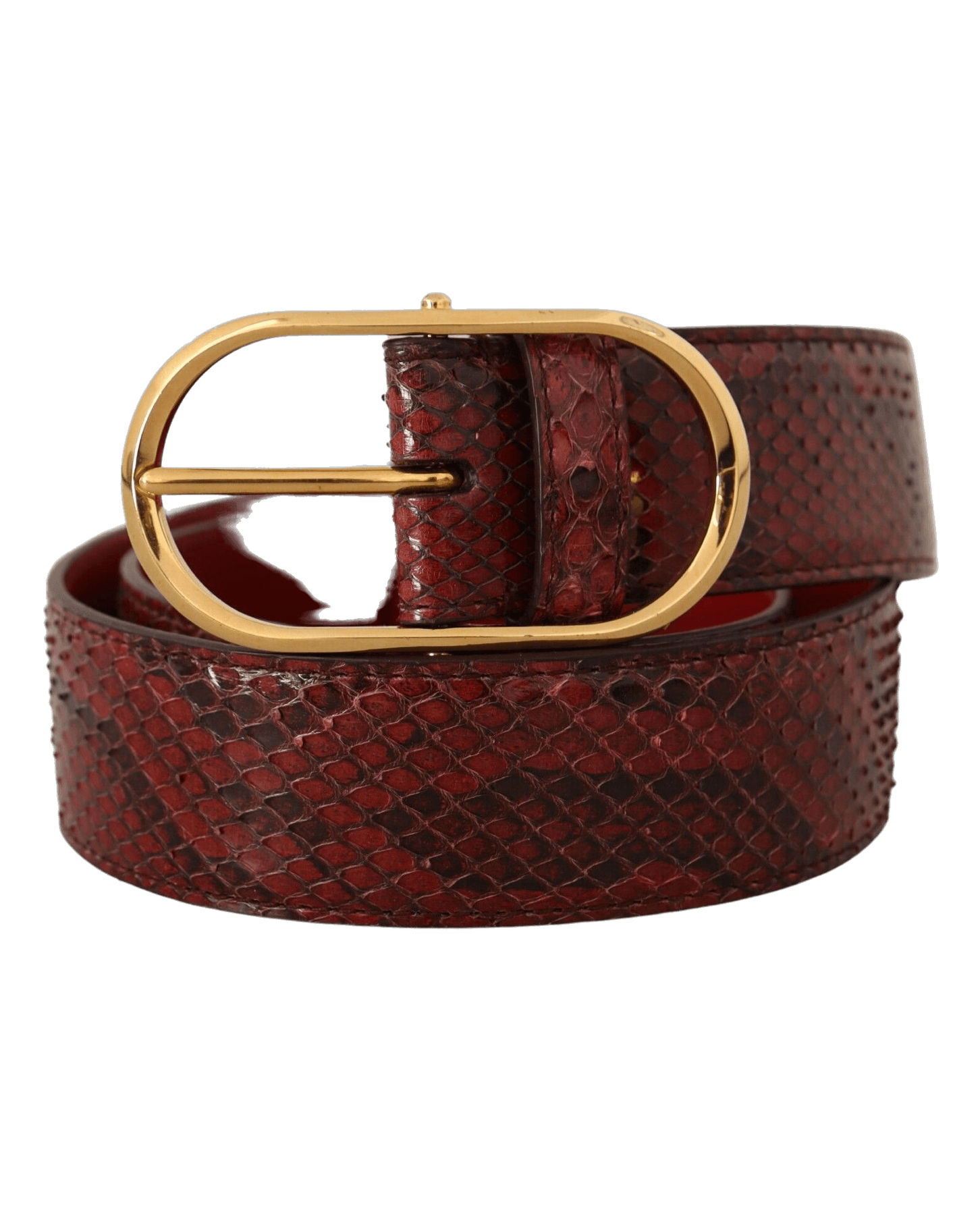 Dolce & Red Gabbana Leather Exotic Oval Buckle Belt Glam Steals