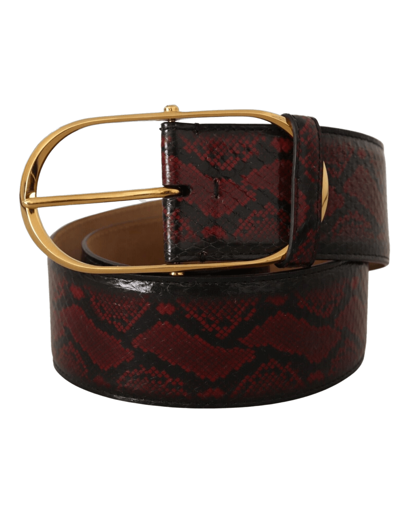 Dolce & Red Gabbana Leather Exotic Oval Buckle Belt Glam Steals