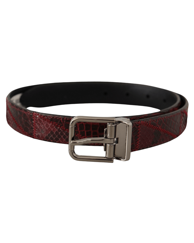 Dolce & Red Gabbana Leather Exotic Metal Logo Buckle Belt Glam Steals