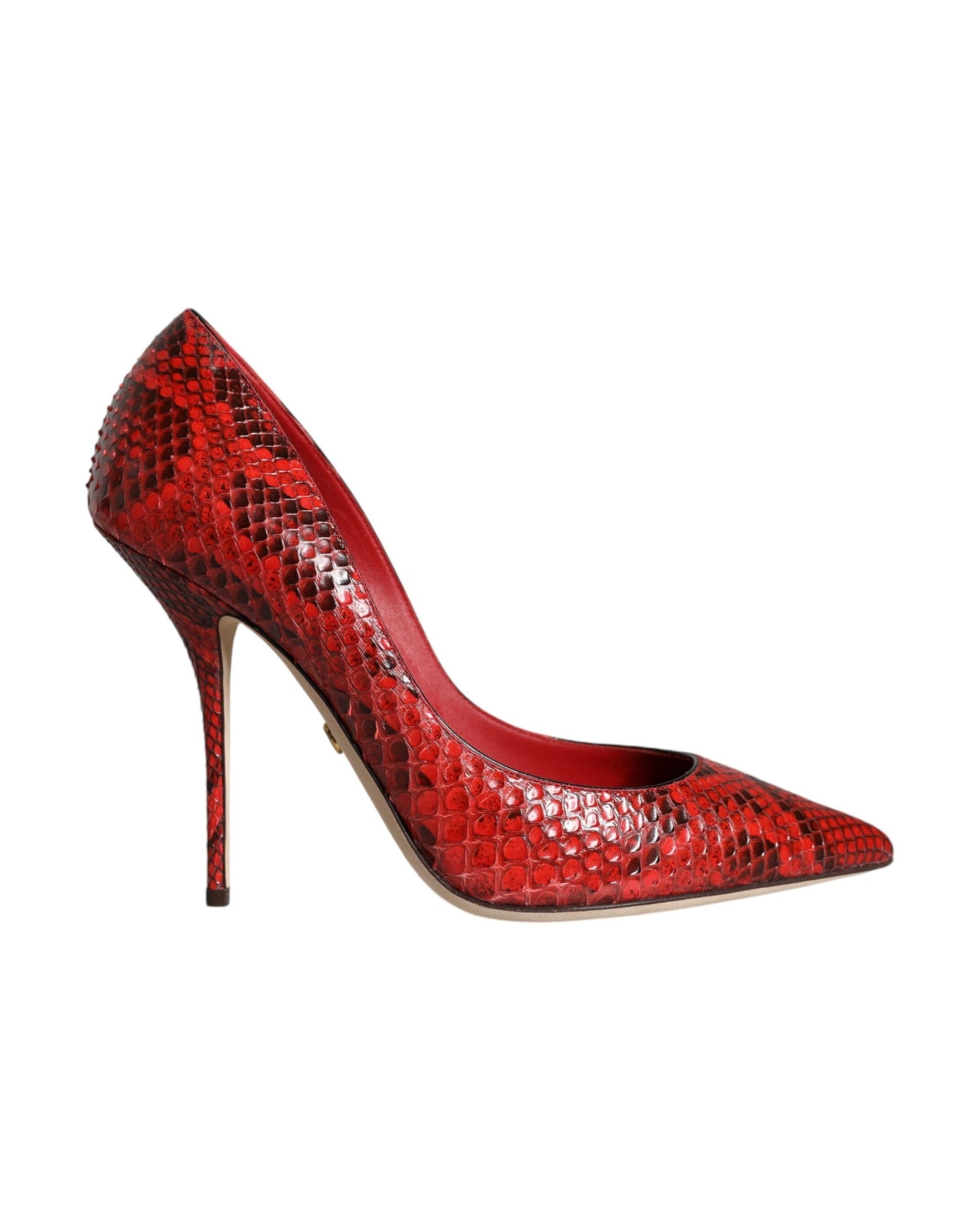 Dolce & Gabbana Red Leather Stiletto High Heels Pumps Shoes Glam Steals
