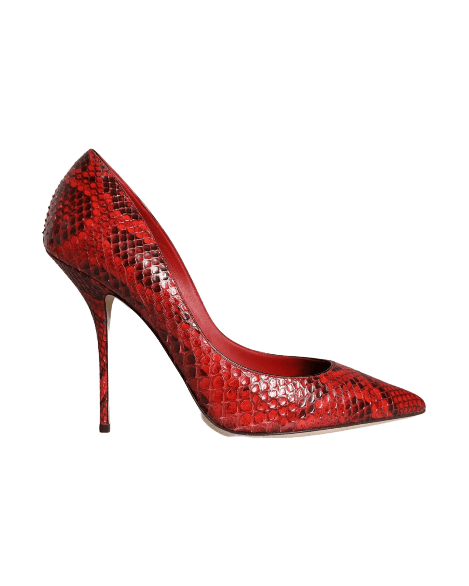 Dolce & Gabbana Red Leather Stiletto High Heels Pumps Shoes Glam Steals