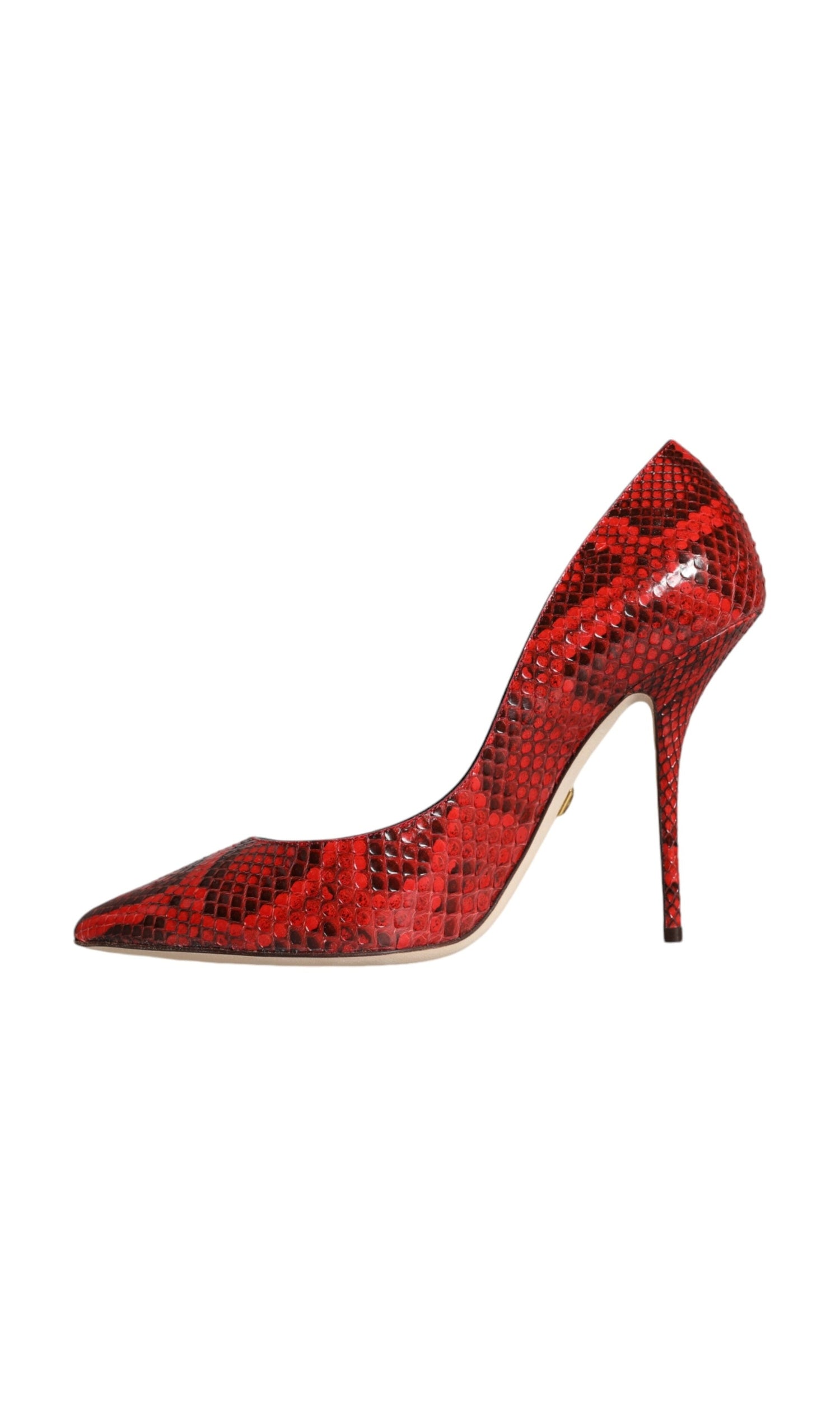 Dolce & Gabbana Red Leather Stiletto High Heels Pumps Shoes Glam Steals