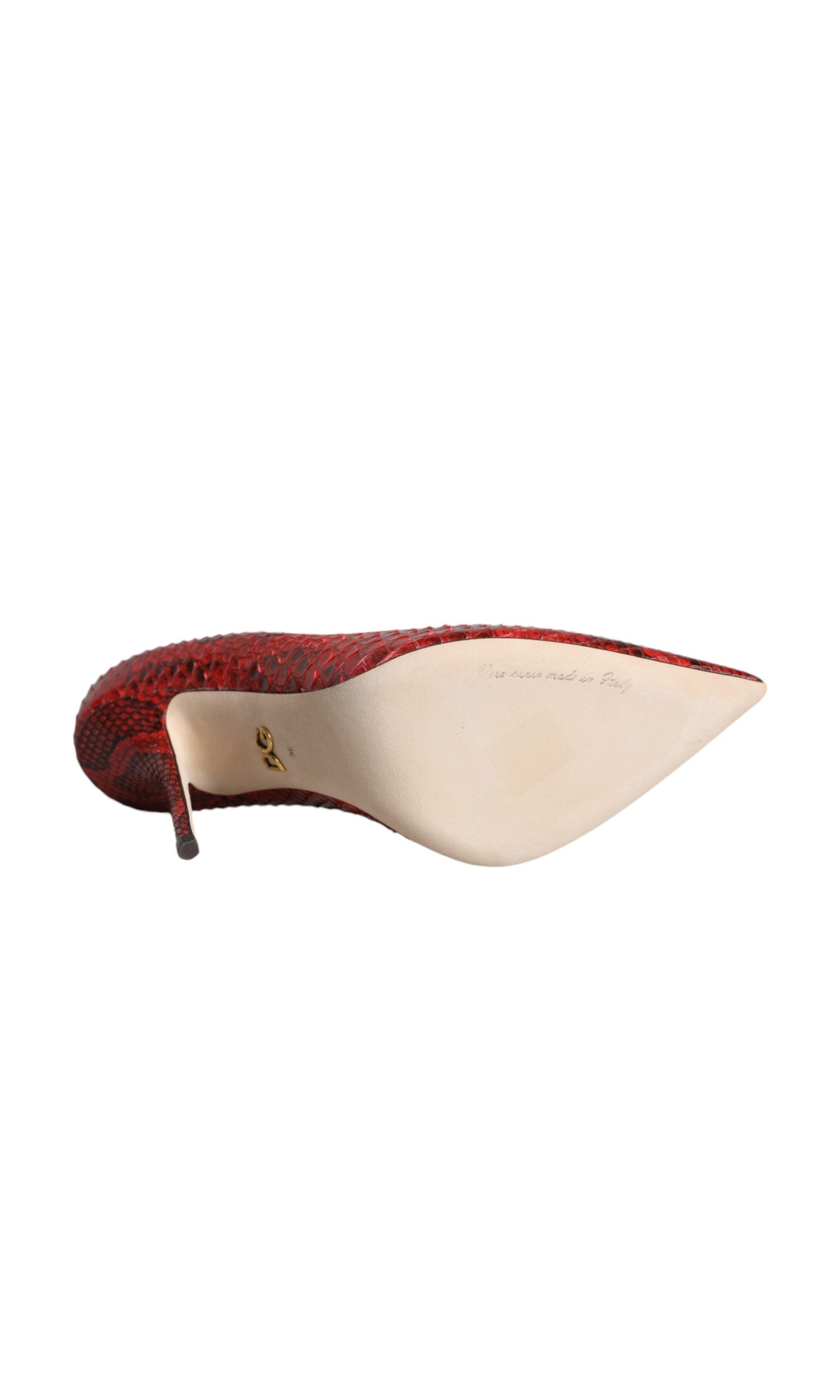 Dolce & Gabbana Red Leather Stiletto High Heels Pumps Shoes Glam Steals