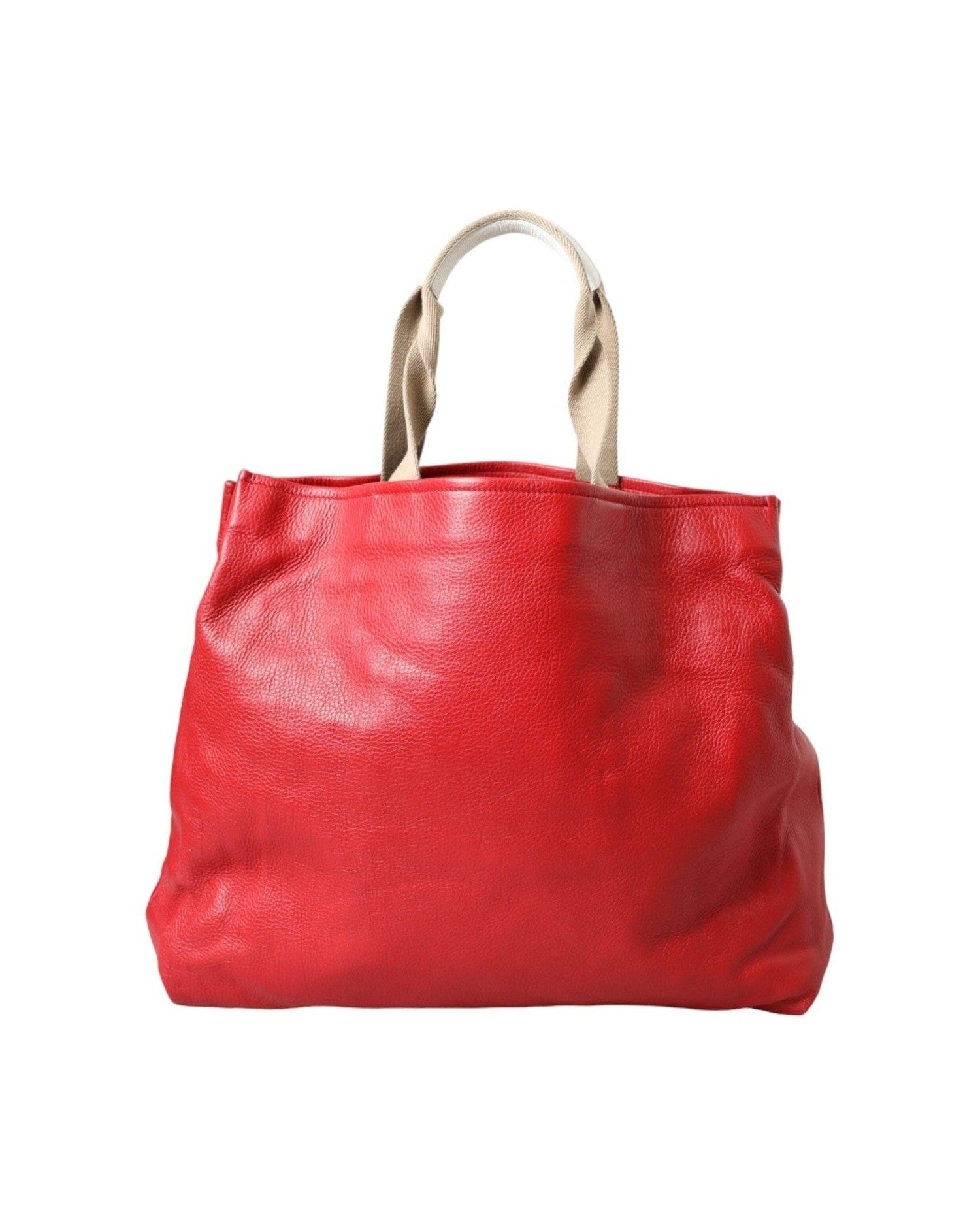 Dolce & Gabbana Leather #Dgfamily Patch Shopping Tote Red Bag Glam Steals