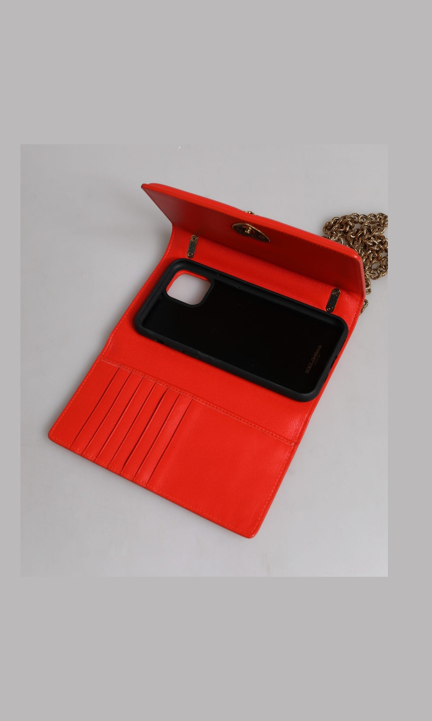 Dolce & Gabbana Red Quilted Devotion Crossbody Chain Phone Cover Bag Glam Steals