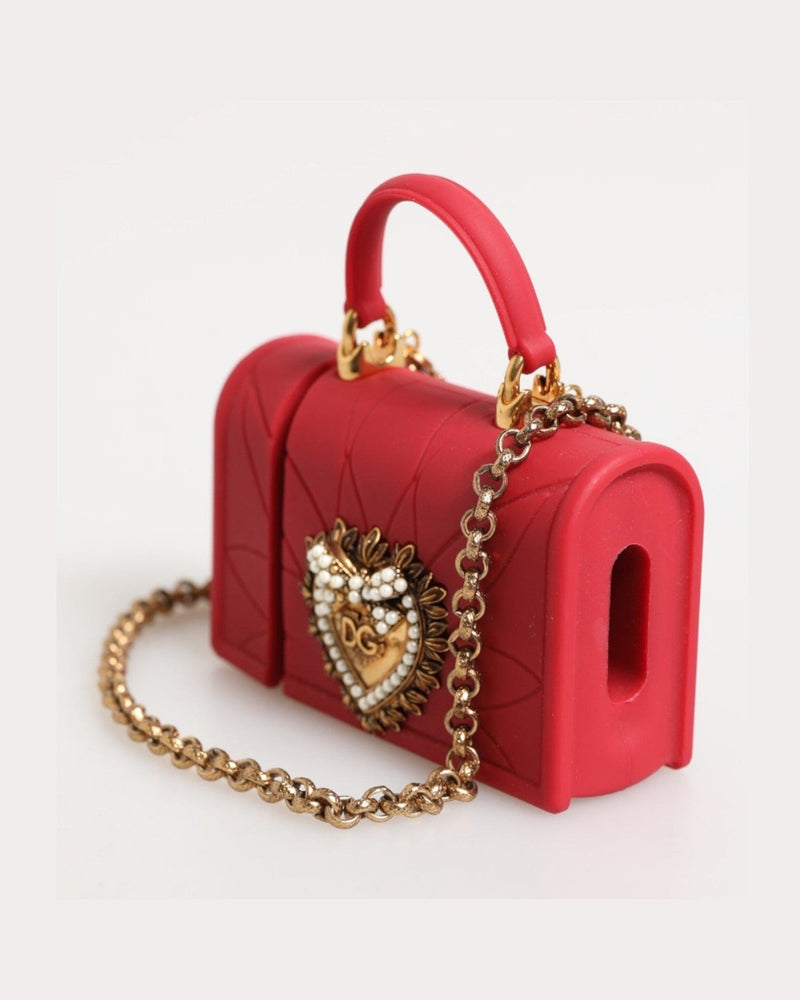 Dolce & Gabbana Red Silicone Devotion Heart Cover Bag Women Airpods Case Glam Steals