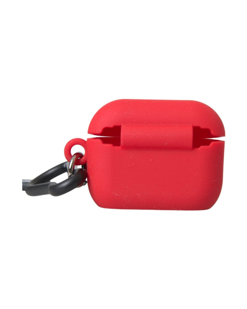Dolce & Gabbana Silicone Rubber Logo Embossed Airpods Red Case Glam Steals