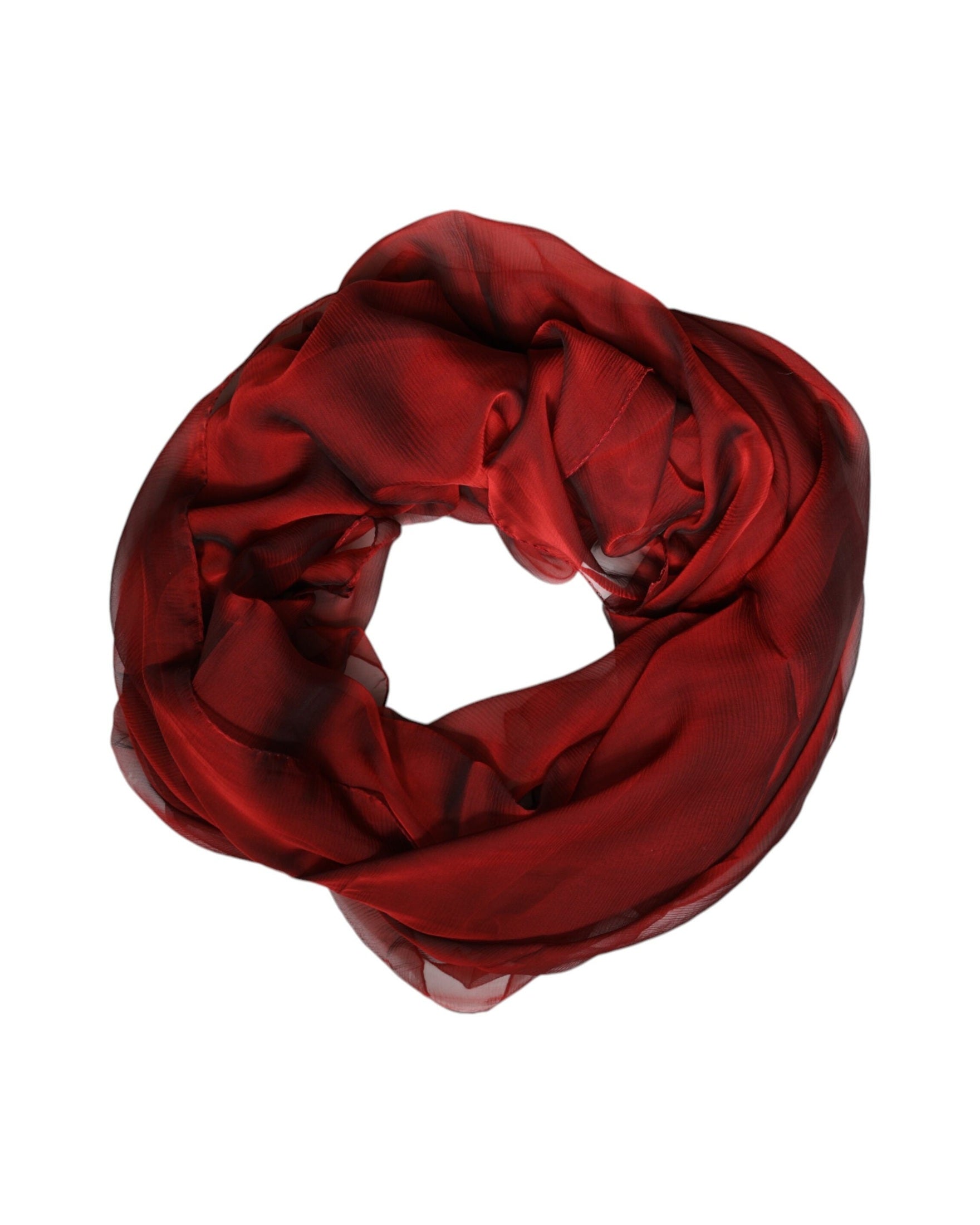 Dolce & Gabbana Red Silk Rectangle Women Wrap Shawl Scarf Glam Steals