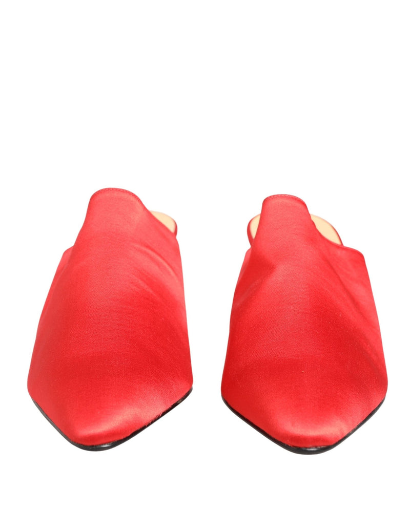 Dolce & Gabbana Red Suede Heel Mule Shoes Glam Steals