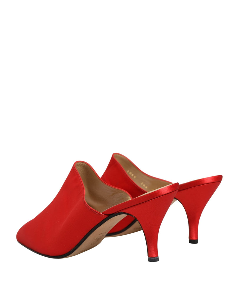 Dolce & Gabbana Red Suede Heel Mule Shoes Glam Steals