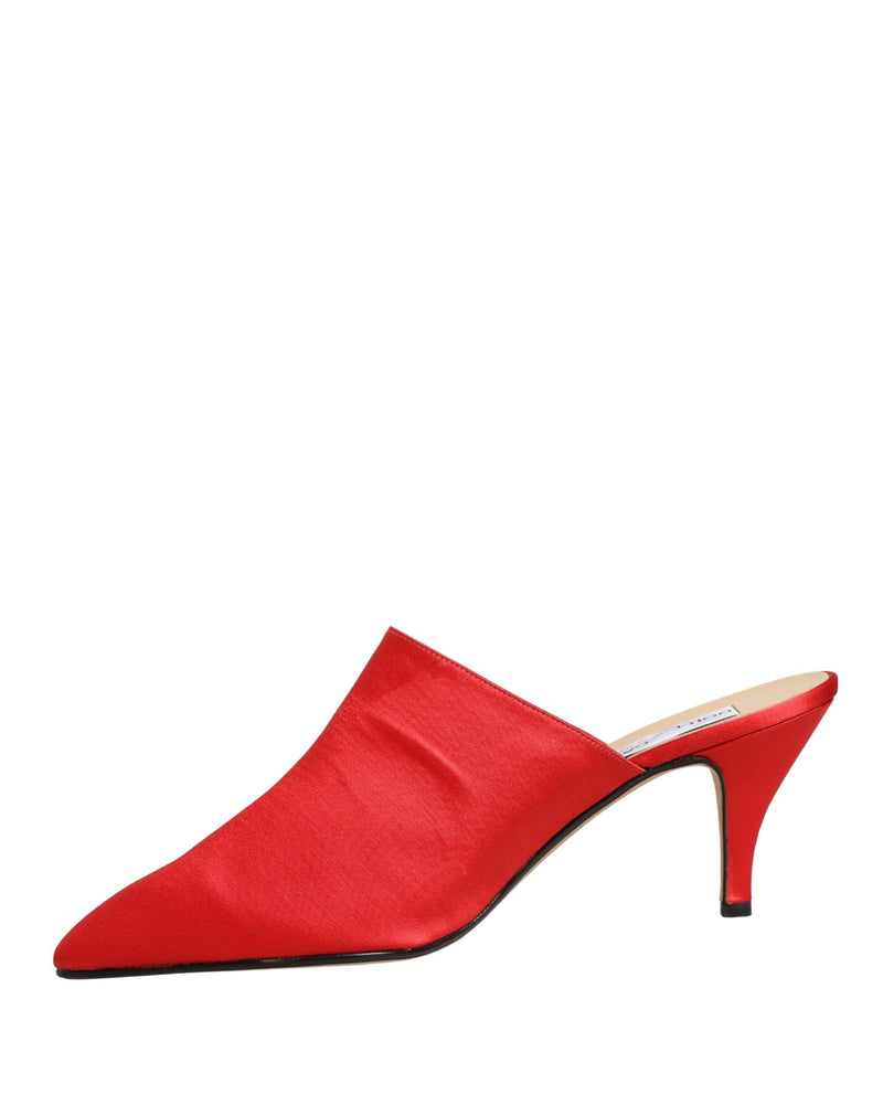 Dolce & Gabbana Red Suede Heel Mule Shoes Glam Steals