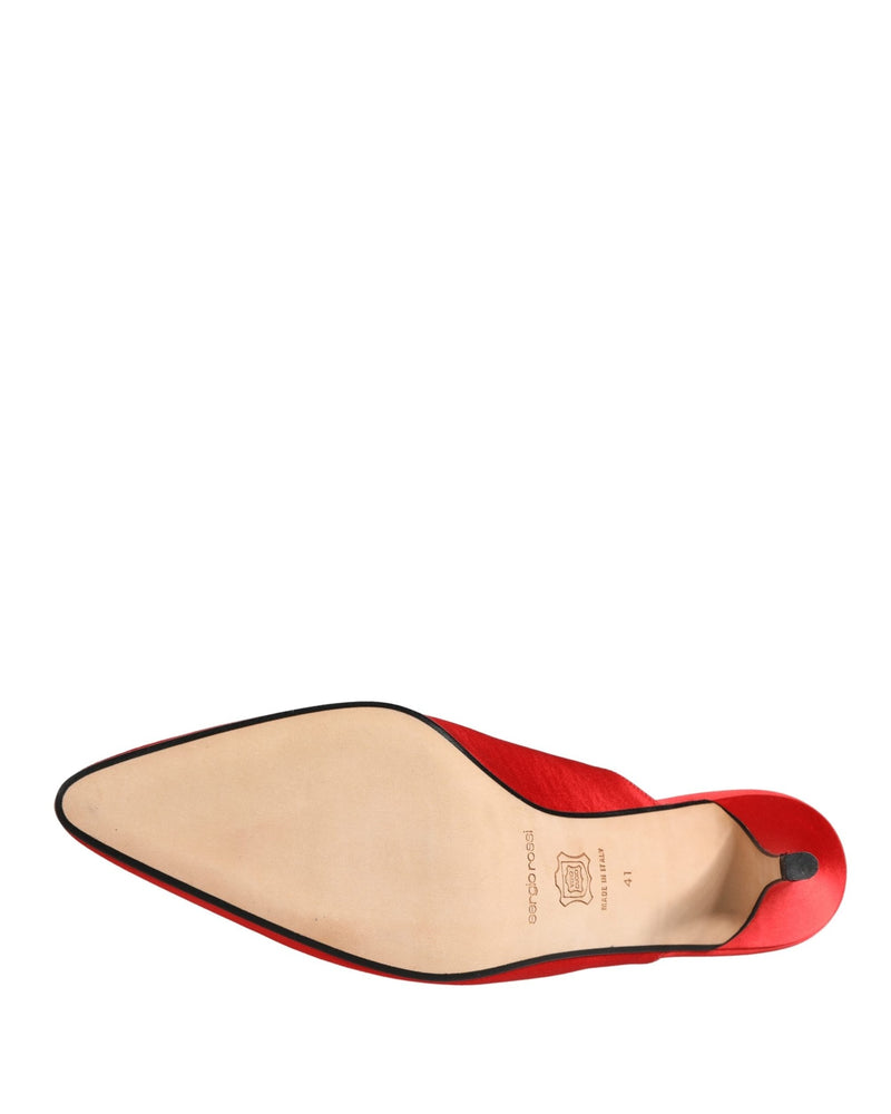 Dolce & Gabbana Red Suede Heel Mule Shoes Glam Steals