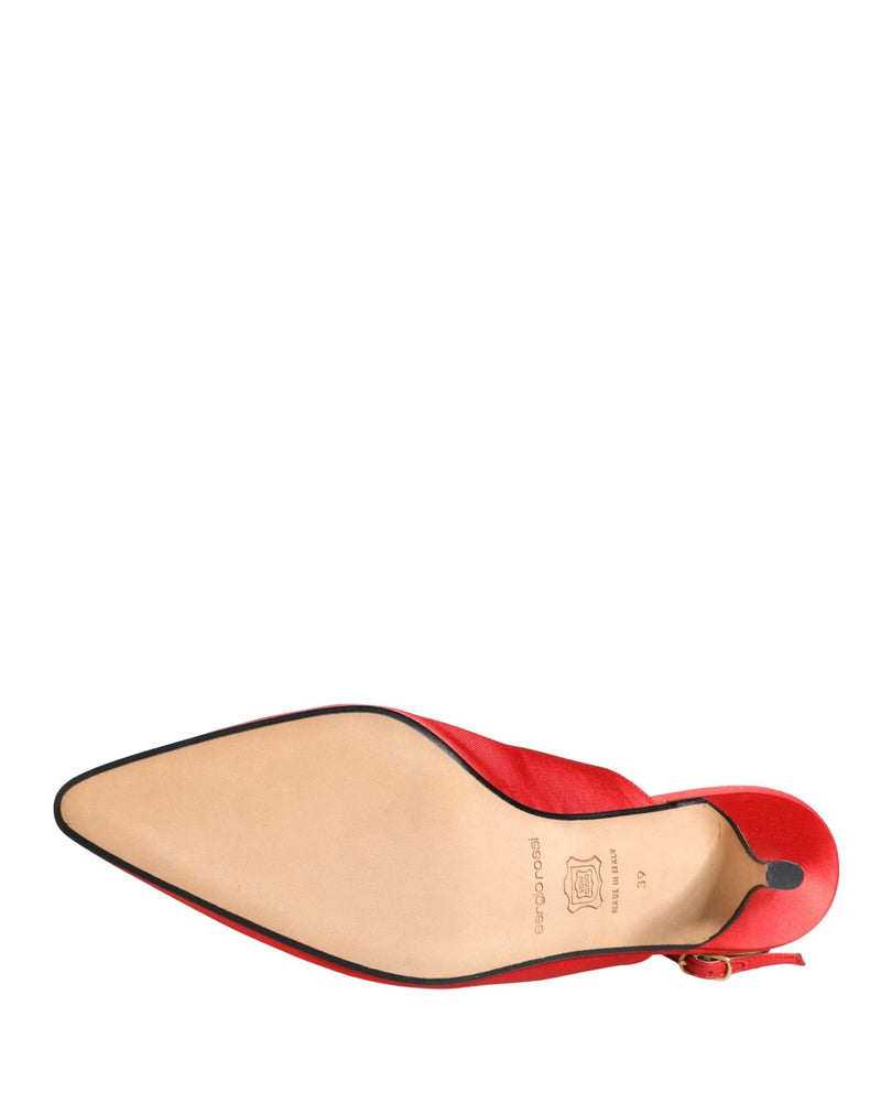 Dolce & Gabbana Red Suede Heel Slingback Shoes Glam Steals