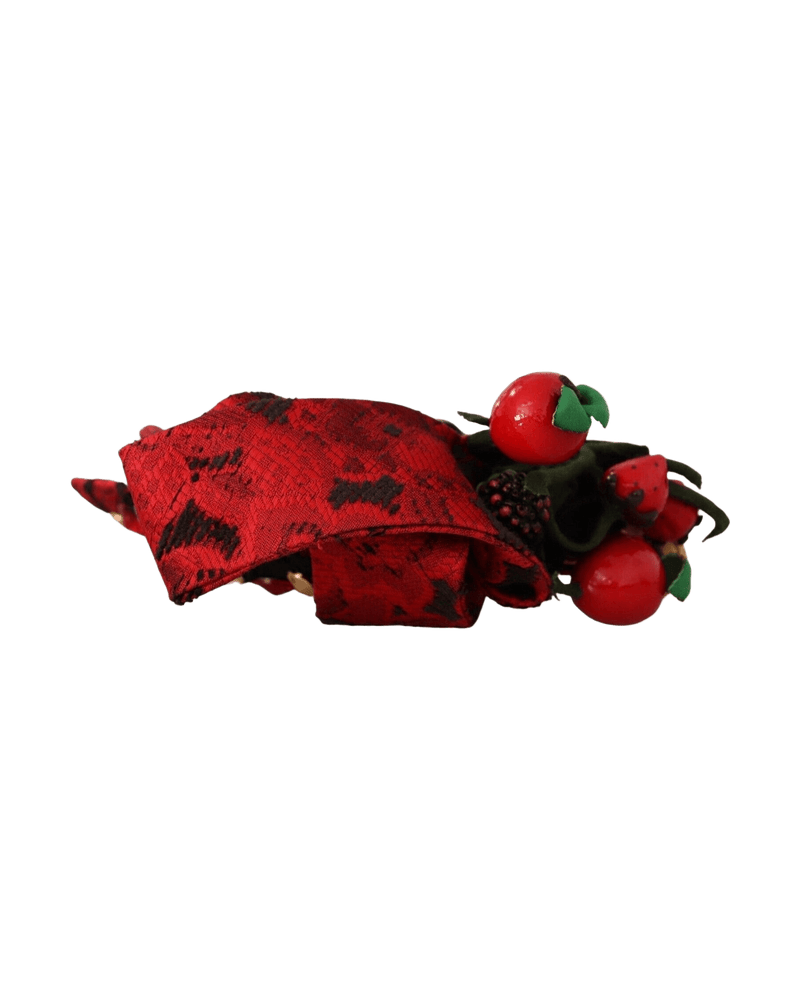 Dolce & Red Gabbana Tiara Berry Fruit Crystal Bow Hair Diadem Headband Glam Steals