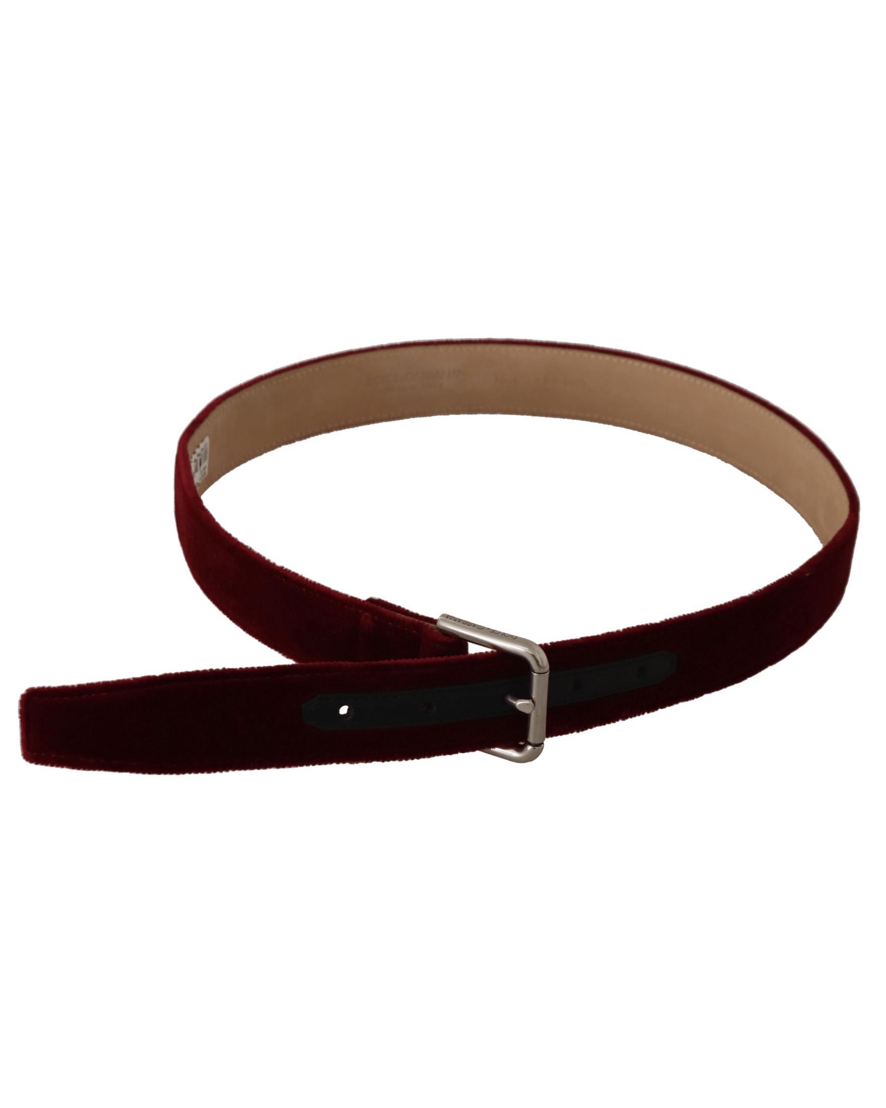 Dolce & Red Gabbana Velvet Logo Engraved Metal Buckle Belt Glam Steals