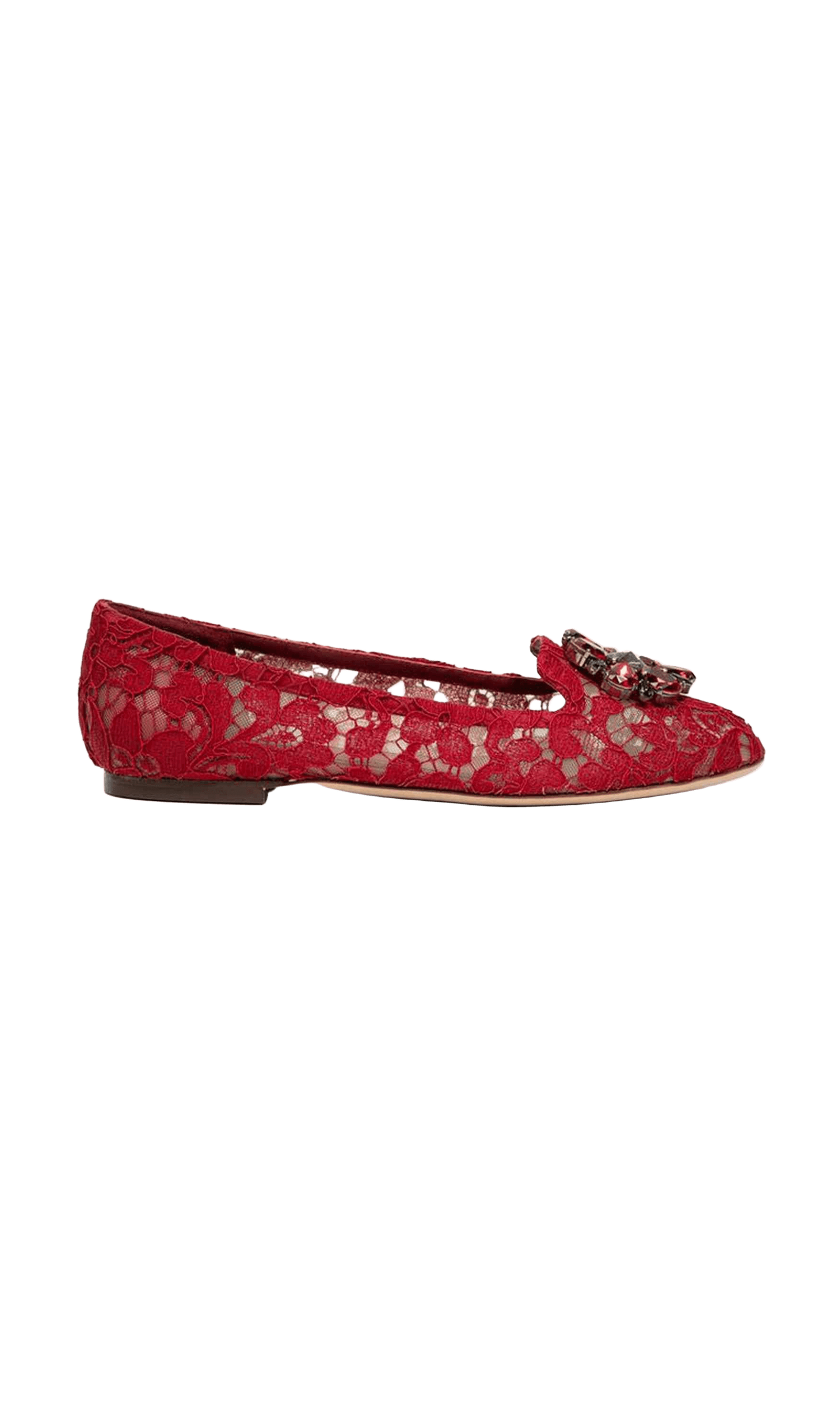 Dolce & Gabbana Red Viscose Flat Shoe Glam Steals