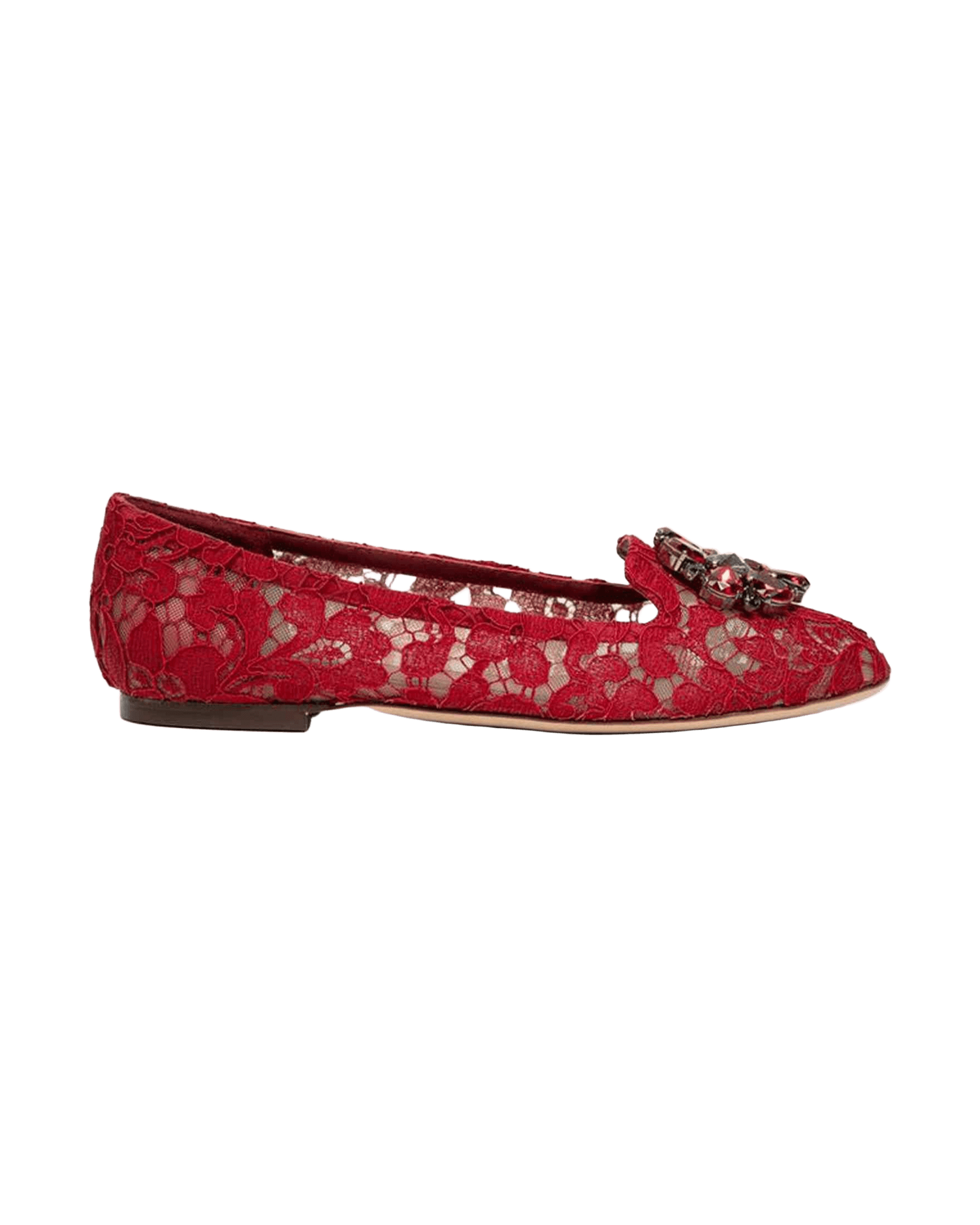 Dolce & Gabbana Red Viscose Flat Shoe Glam Steals