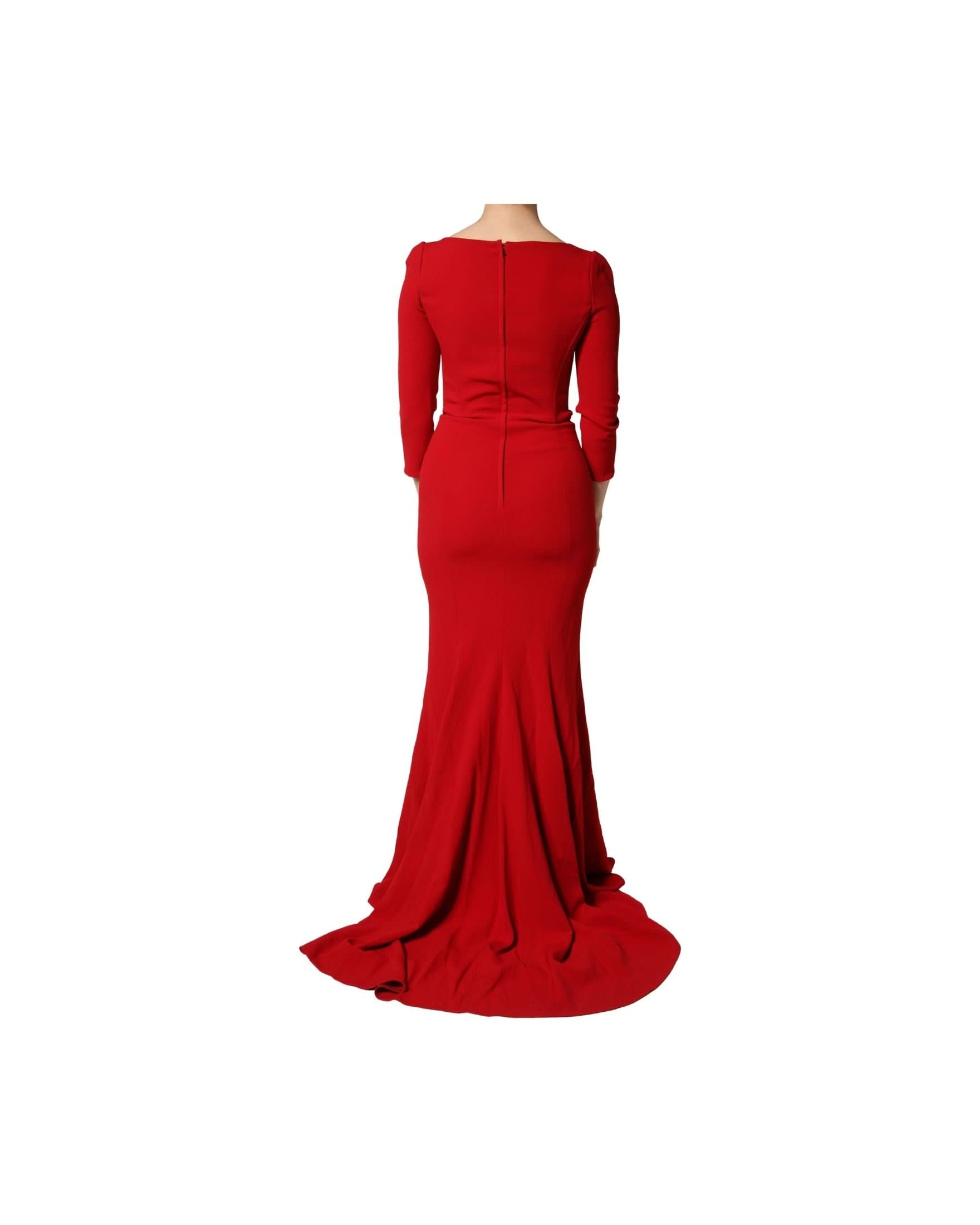 Dolce & Gabbana Red Viscose Sheath Bodycon Mermaid Dress 