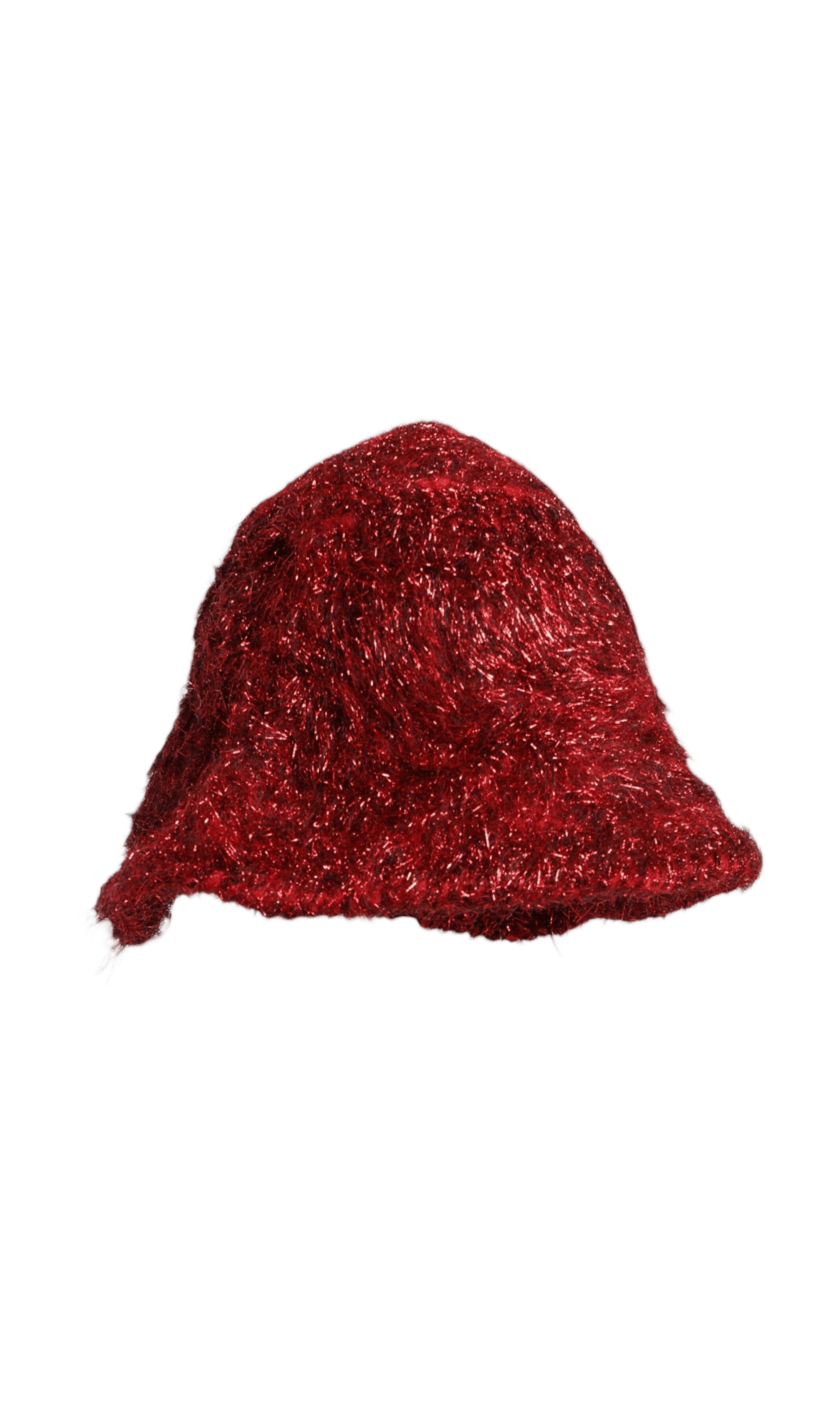 Dolce & Gabbana Red Viscose Tinsel Wide Brim Bucket Hat Glam Steals
