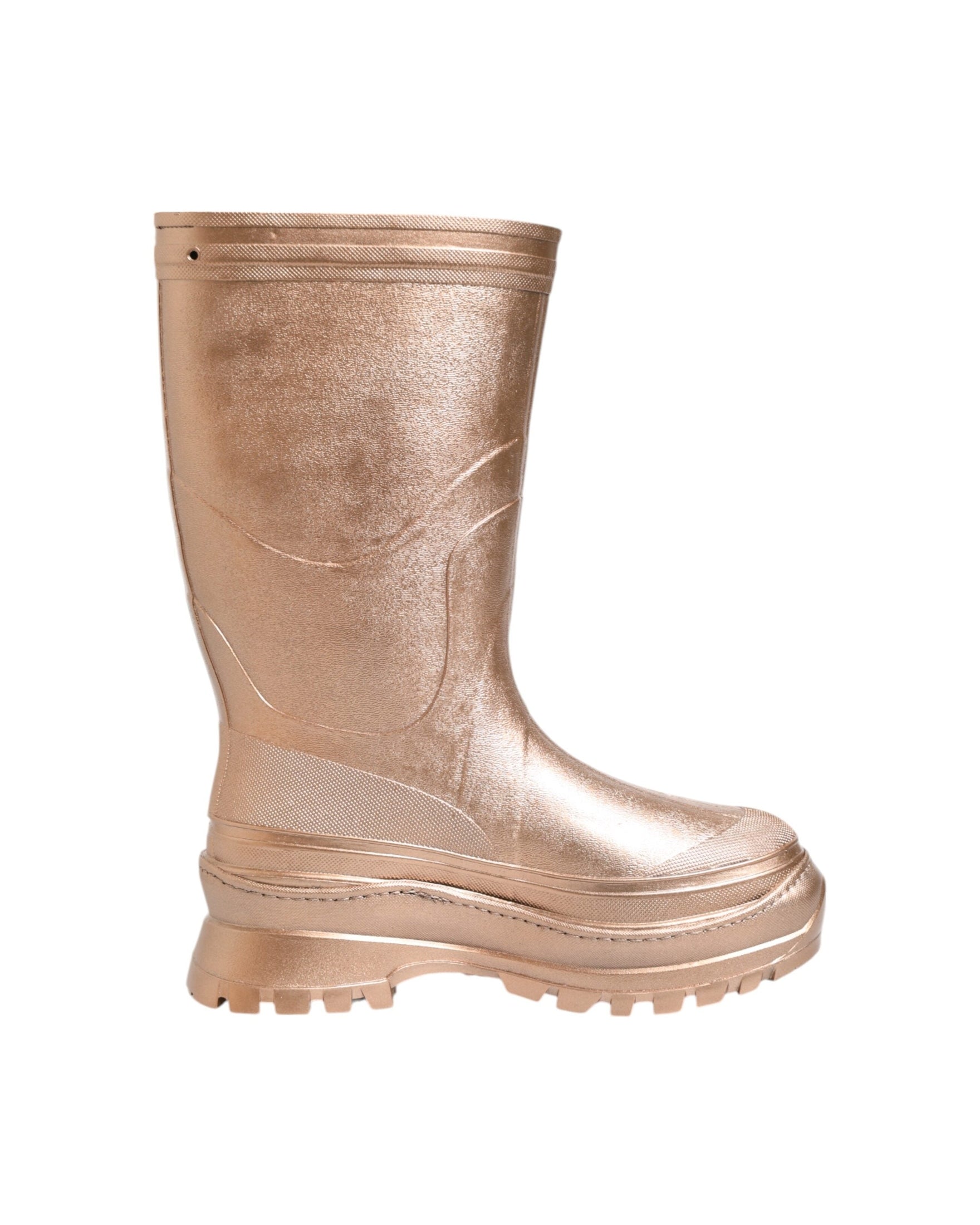 Dolce & Gabbana Rose Gold Rubber Pull On Rain Boots Shoes Glam Steals