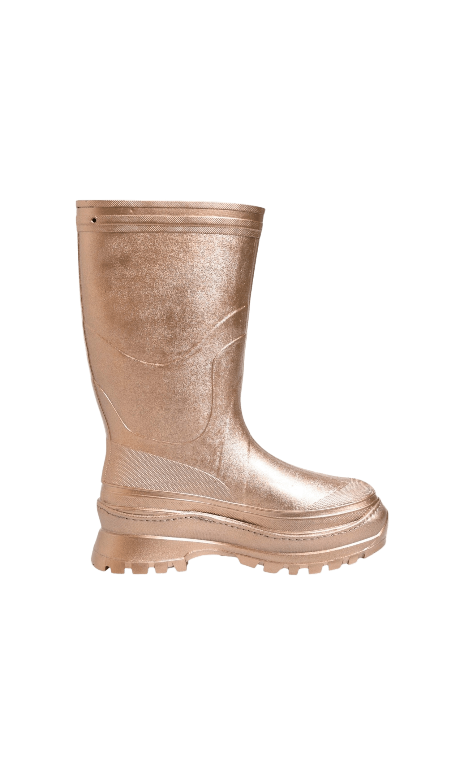Dolce & Gabbana Rose Gold Rubber Pull On Rain Boots Shoes Glam Steals