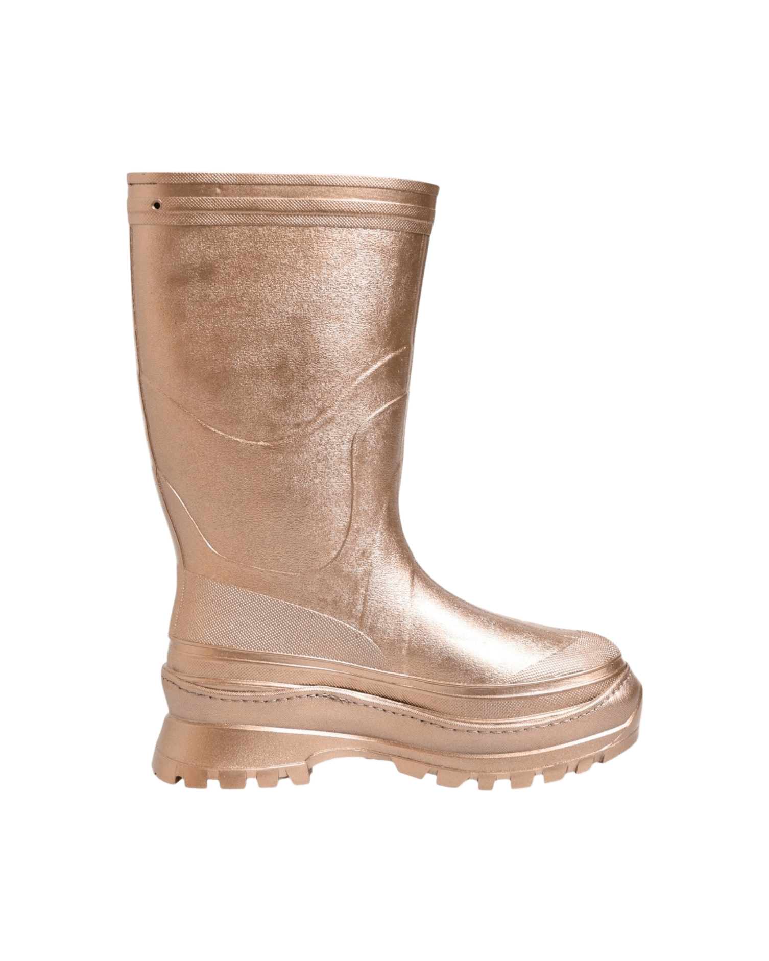 Dolce & Gabbana Rose Gold Rubber Pull On Rain Boots Shoes Glam Steals