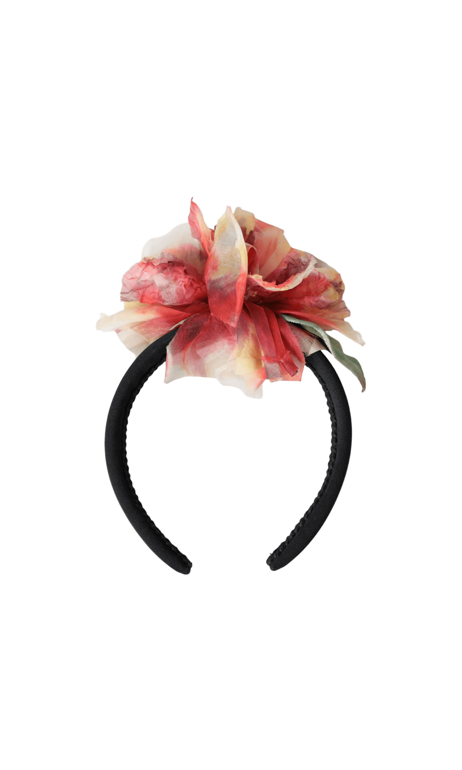 Dolce & Gabbana Rose Silk Floral Tiara Women Hairband Pink Black Diadem Glam Steals