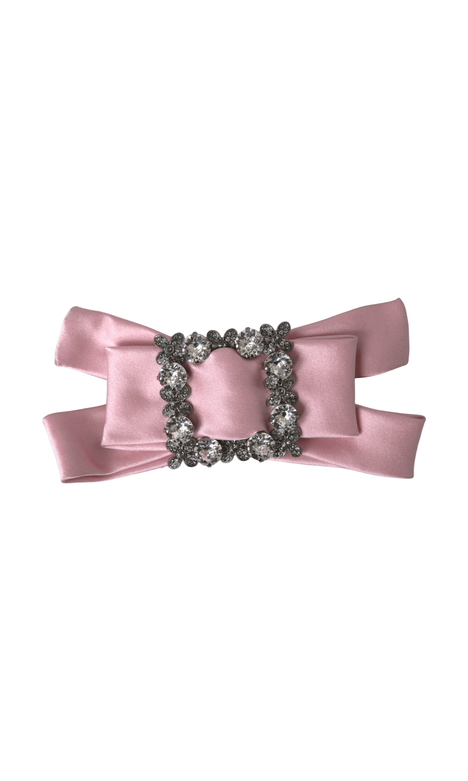 Dolce & Gabbana Satin Crystal Jewelry Brooch Hair Pink Pin Glam Steals