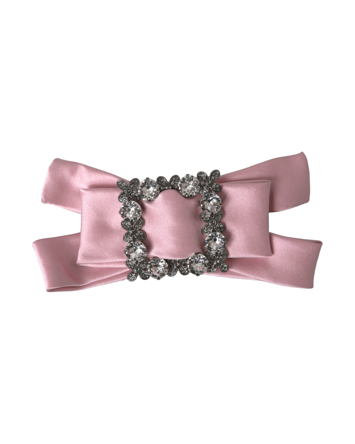 Dolce & Gabbana Satin Crystal Jewelry Brooch Hair Pink Pin Glam Steals