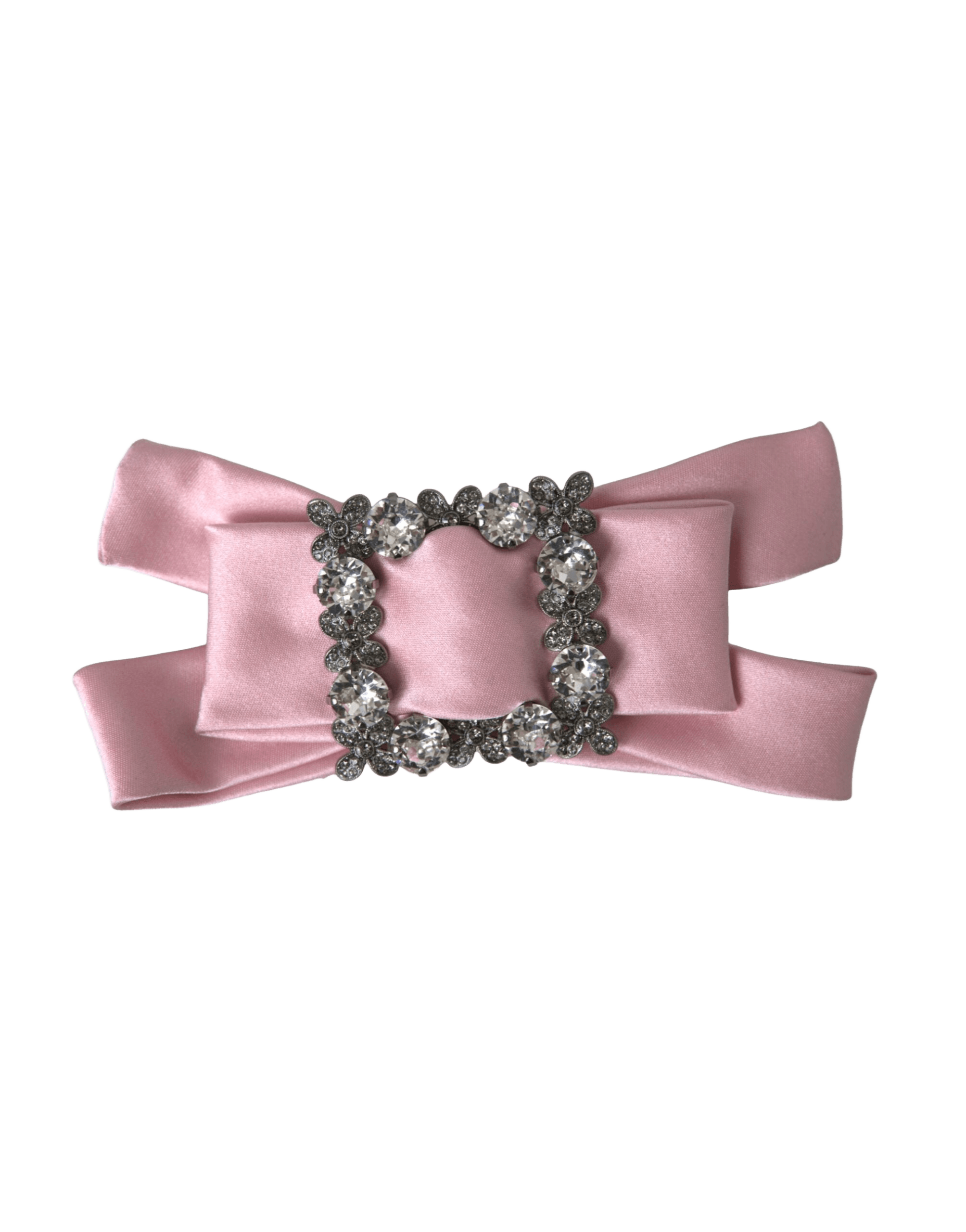 Dolce & Gabbana Satin Crystal Jewelry Brooch Hair Pink Pin Glam Steals