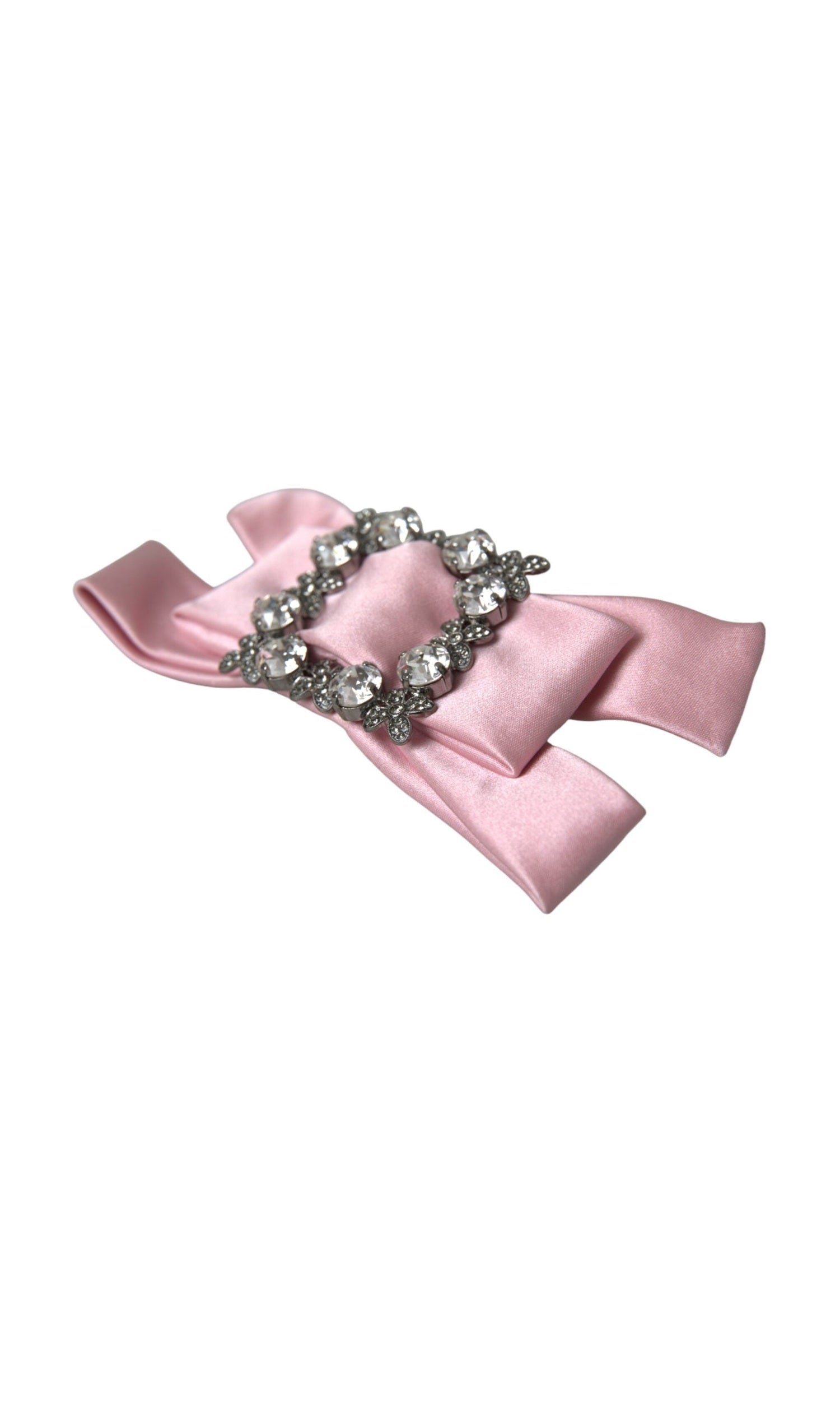 Dolce & Gabbana Satin Crystal Jewelry Brooch Hair Pink Pin Glam Steals