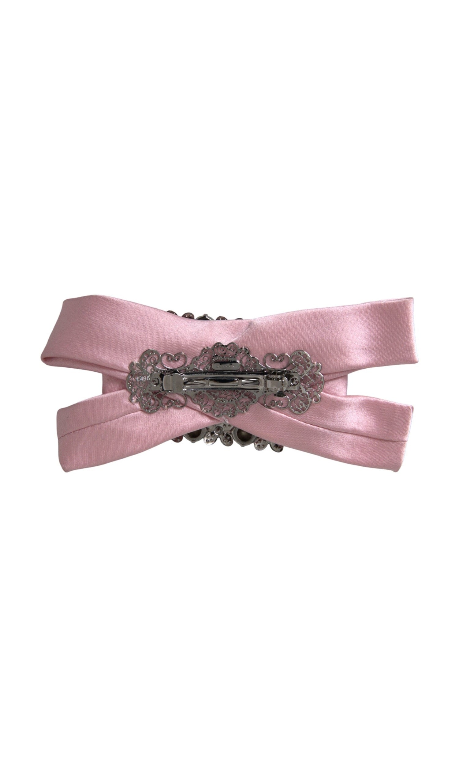 Dolce & Gabbana Satin Crystal Jewelry Brooch Hair Pink Pin Glam Steals