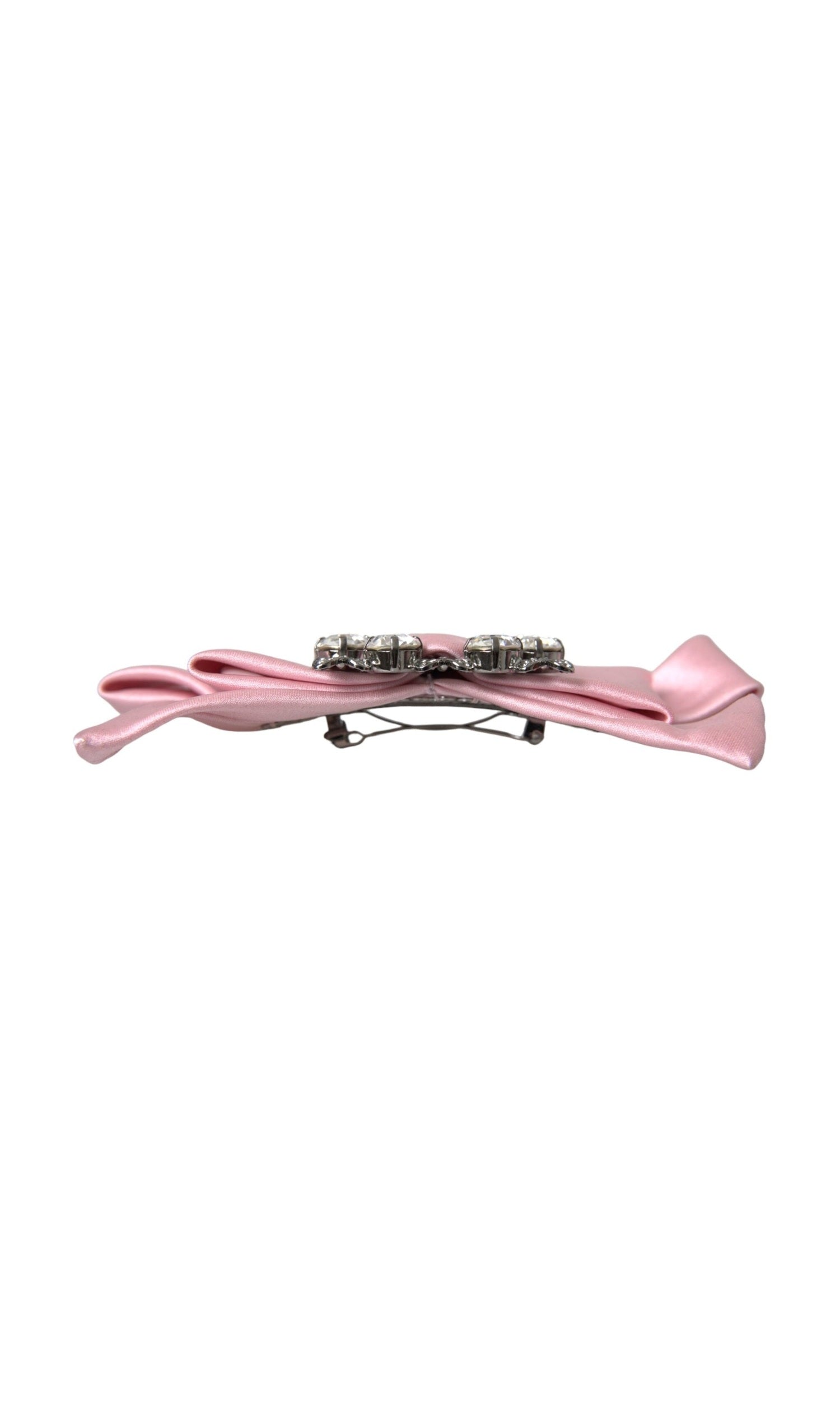 Dolce & Gabbana Satin Crystal Jewelry Brooch Hair Pink Pin Glam Steals