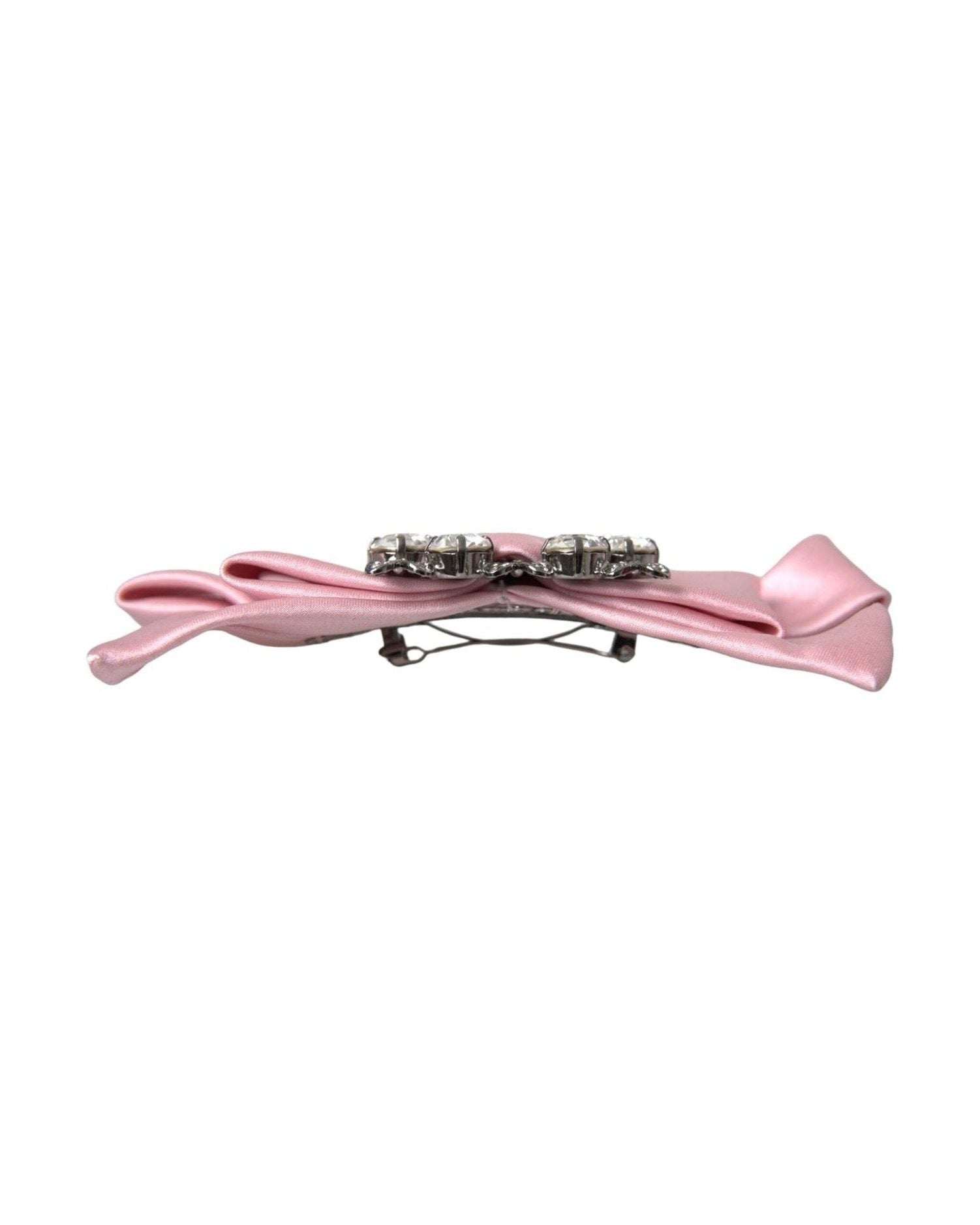 Dolce & Gabbana Satin Crystal Jewelry Brooch Hair Pink Pin Glam Steals