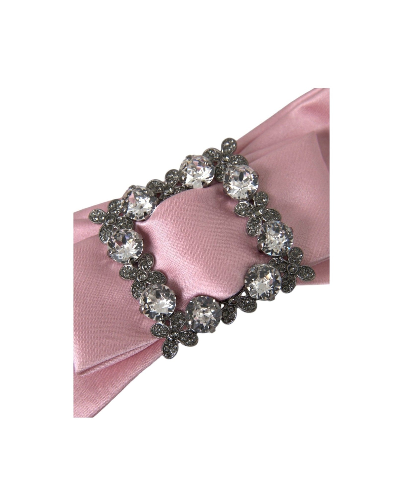 Dolce & Gabbana Satin Crystal Jewelry Brooch Hair Pink Pin Glam Steals