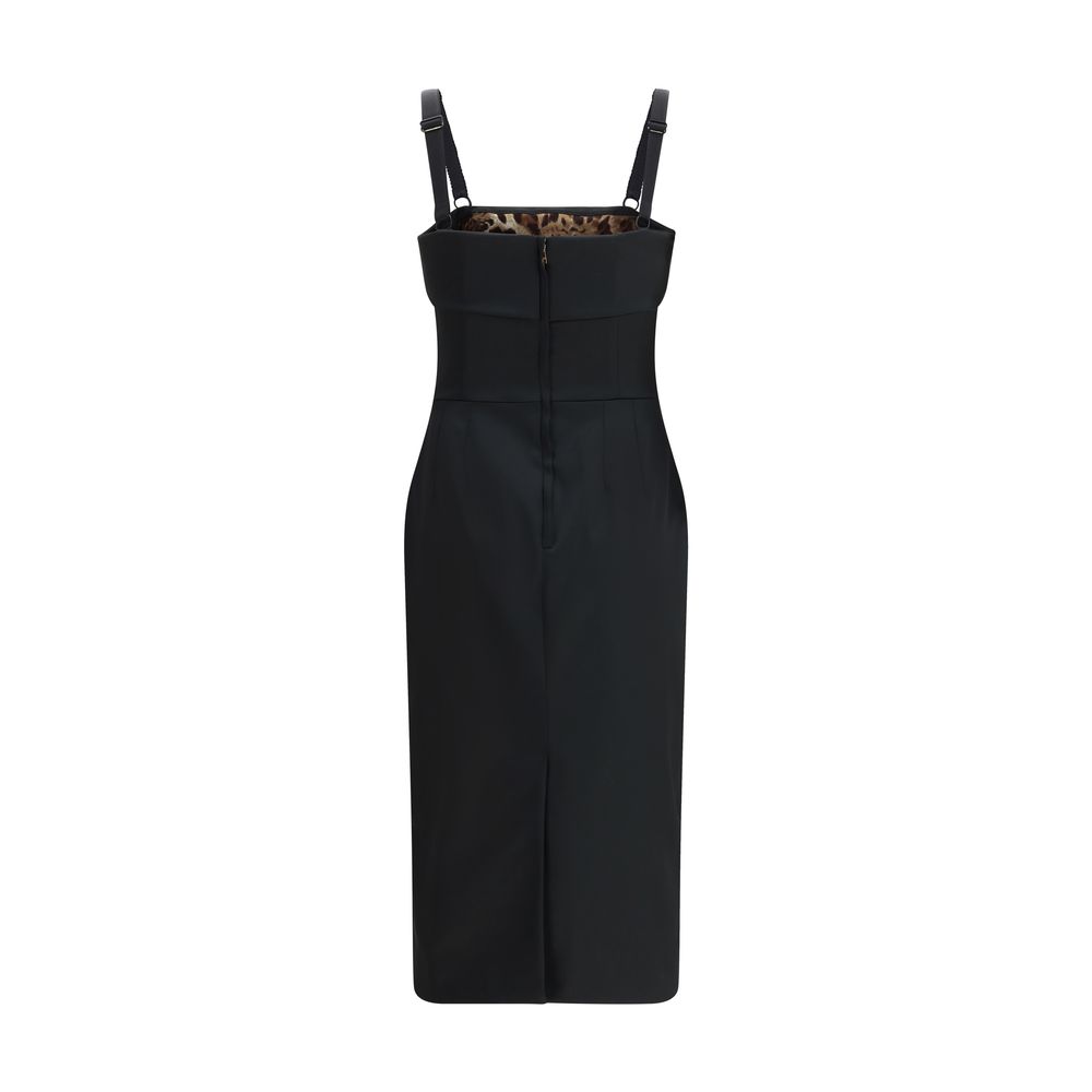 Dolce & Gabbana Satin Midi Dress Glam Steals