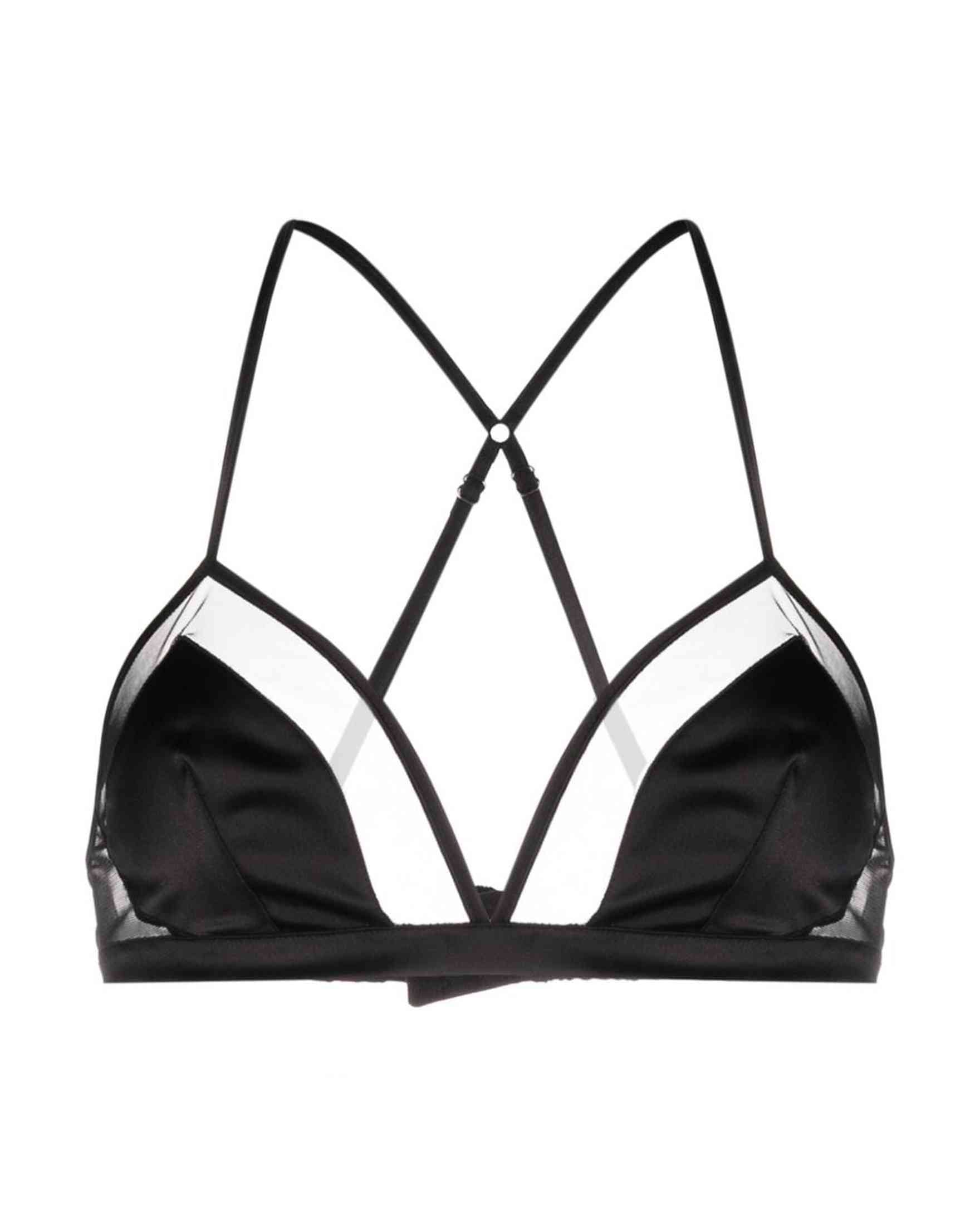 Dolce & Gabbana Satin Panelled Tulle Bra Glam Steals