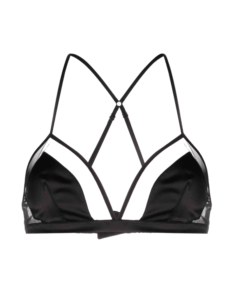 Dolce & Gabbana Satin Panelled Tulle Bra Glam Steals