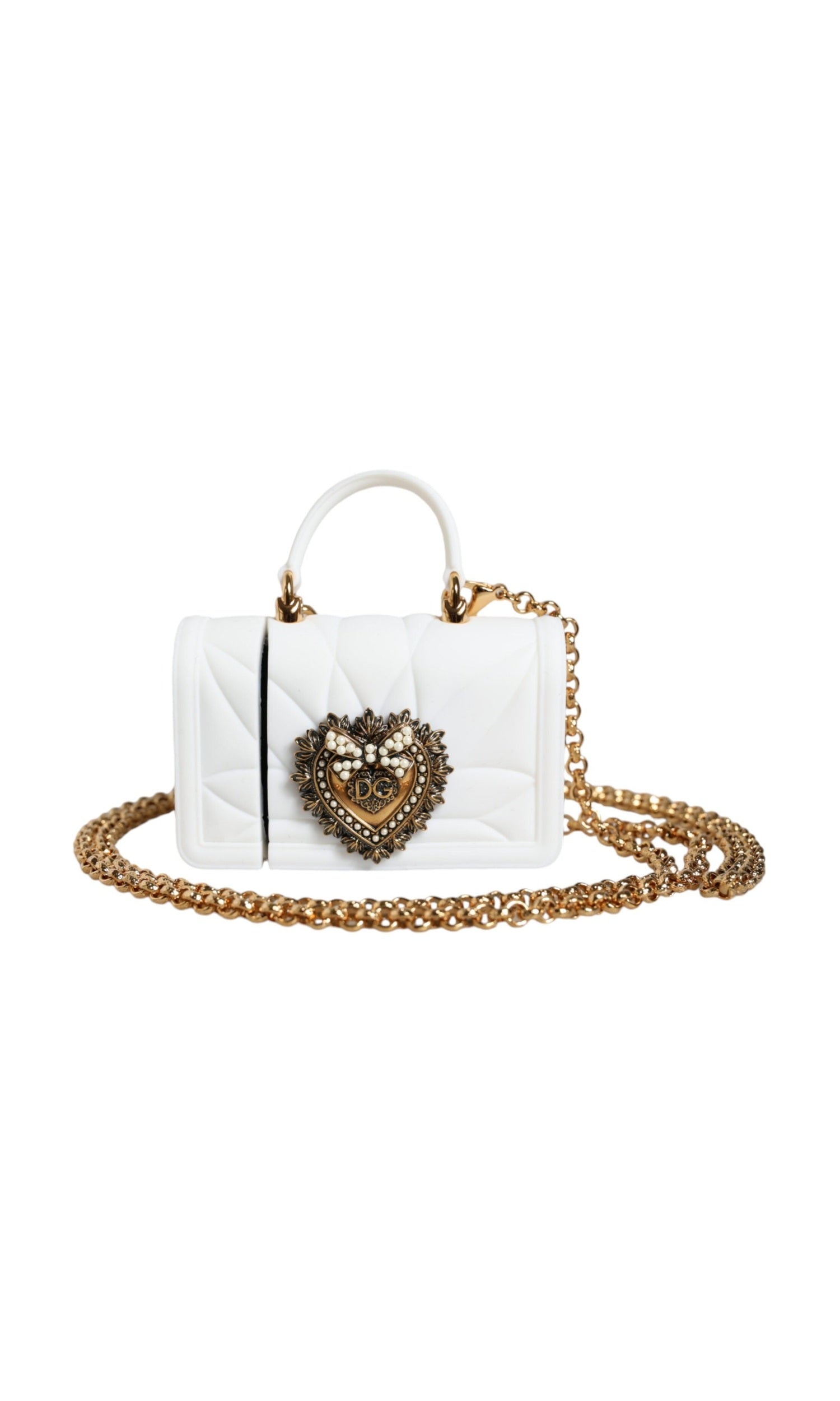 Dolce & Gabbana Silicone Devotion Heart Cover Hand Bag Airpod White Case Glam Steals