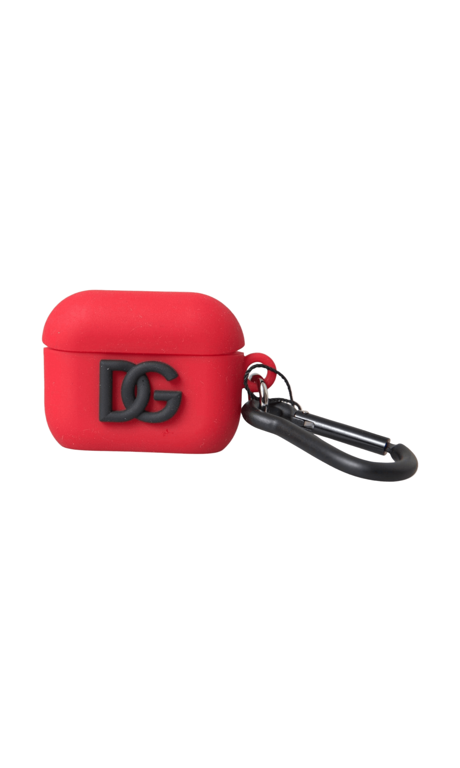 Dolce & Gabbana Silicone Rubber Logo Embossed Airpods Red Case Glam Steals