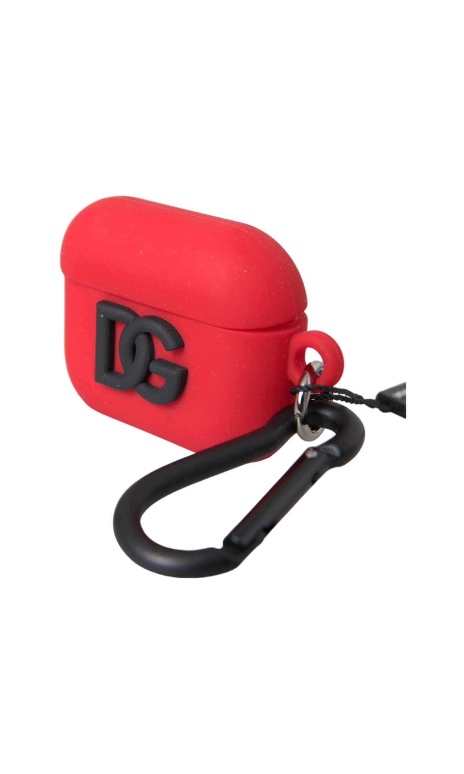 Dolce & Gabbana Silicone Rubber Logo Embossed Airpods Red Case Glam Steals