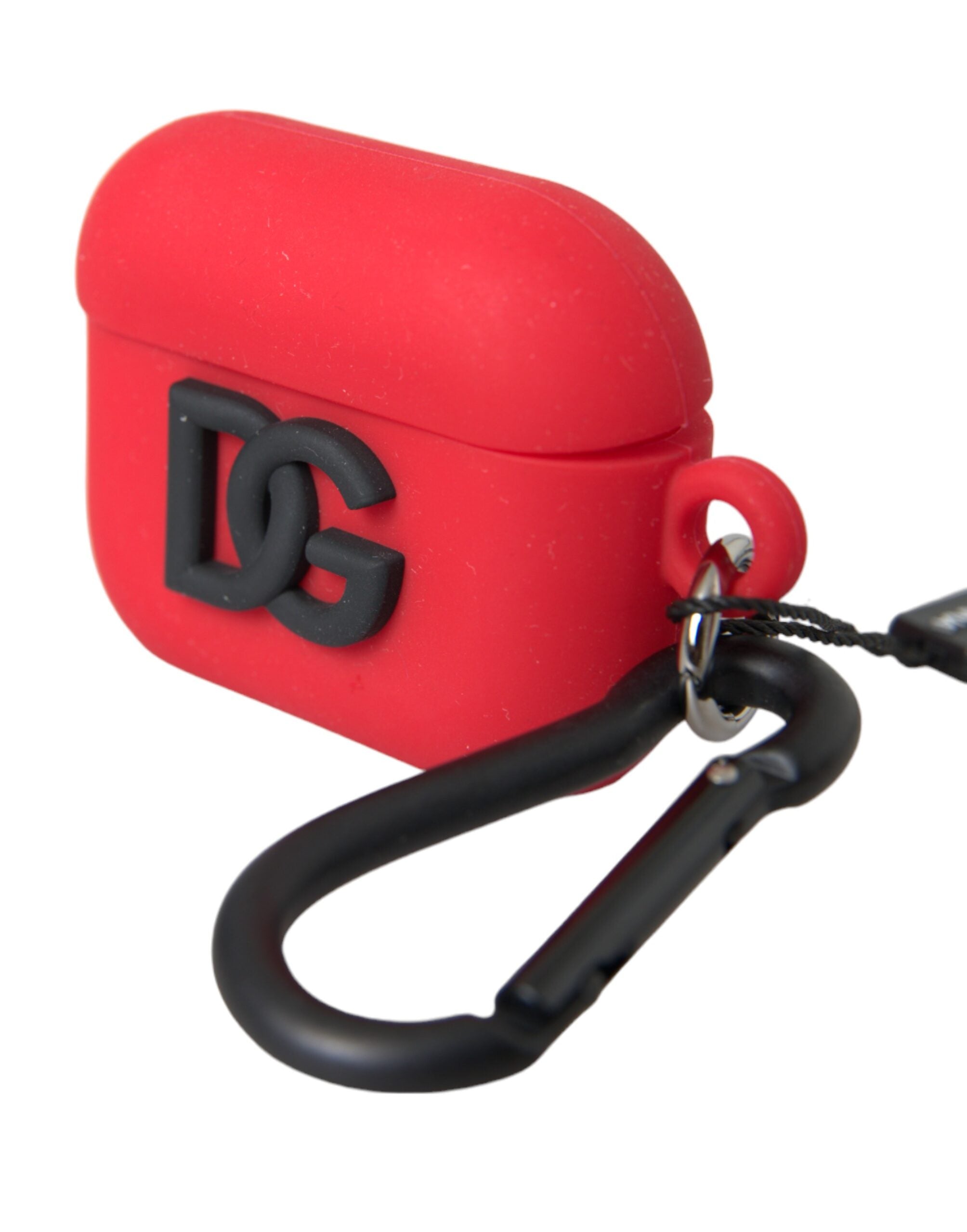 Dolce & Gabbana Silicone Rubber Logo Embossed Airpods Red Case Glam Steals