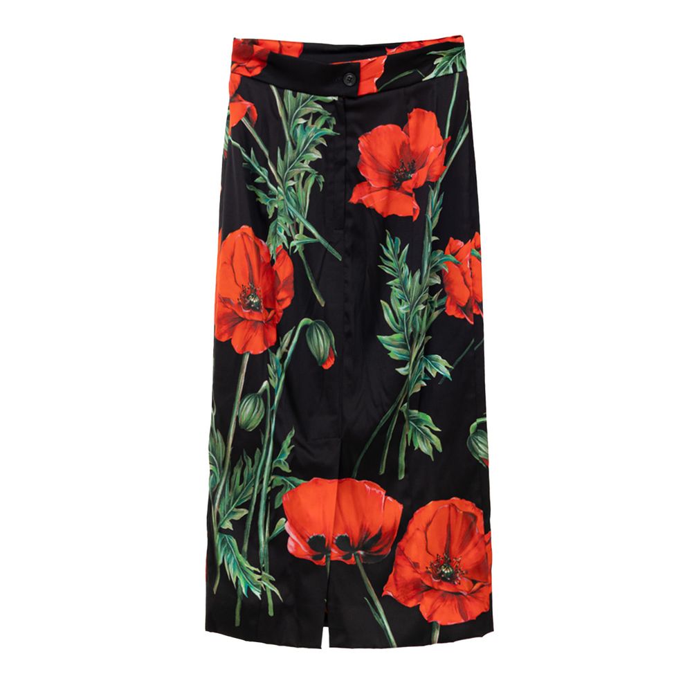 Dolce & Gabbana Silk Bicolor Skirt Glam Steals