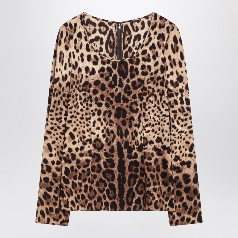 Dolce & Gabbana Silk Dolce&gabbana Blend Leopard Print T-shirt Glam Steals