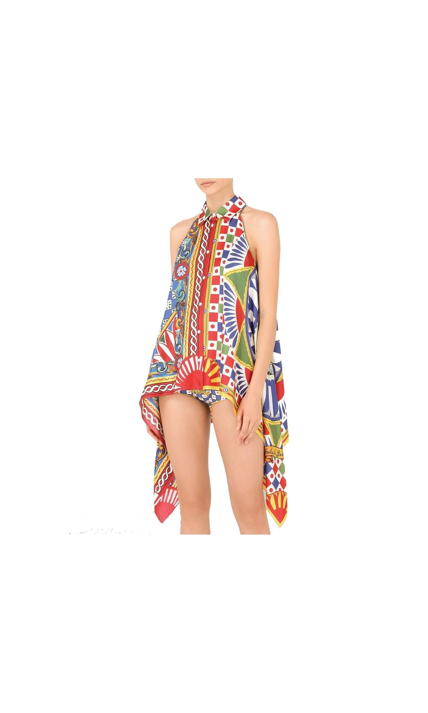 Dolce & Gabbana Silk Halterneck Shirt Glam Steals