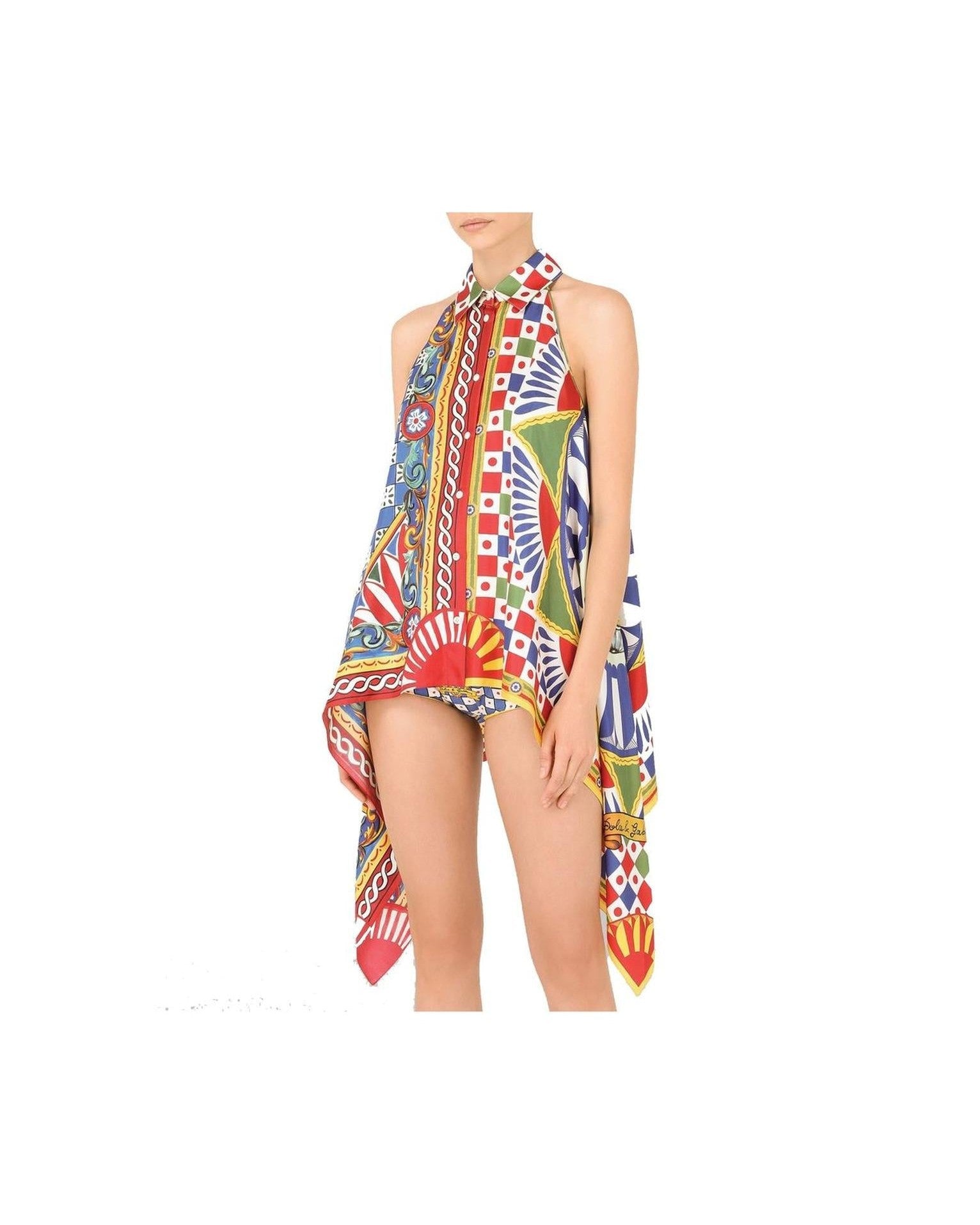 Dolce & Gabbana Silk Halterneck Shirt Glam Steals