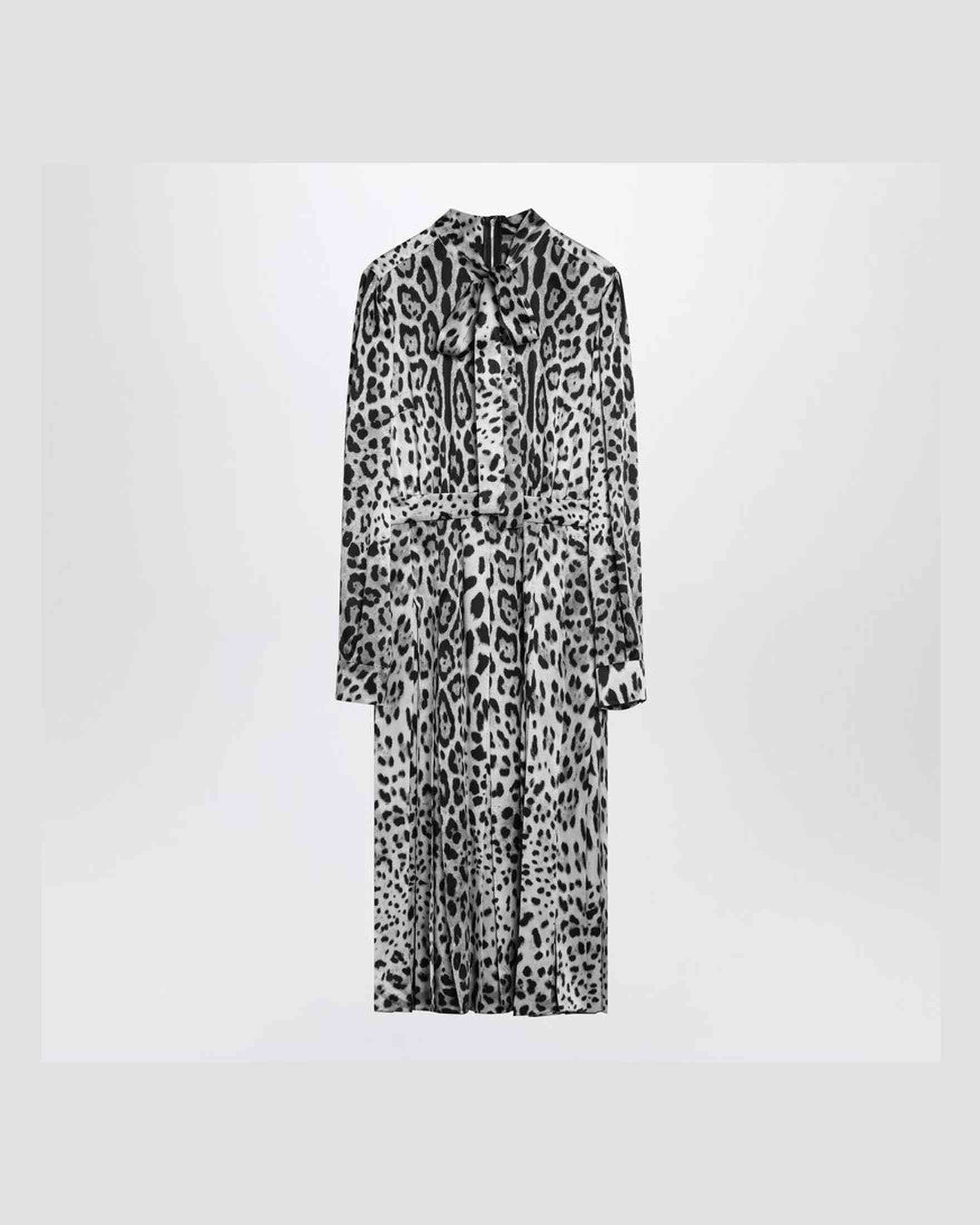 Dolce & Gabbana Silk Leopard Print Longuette Dress Glam Steals